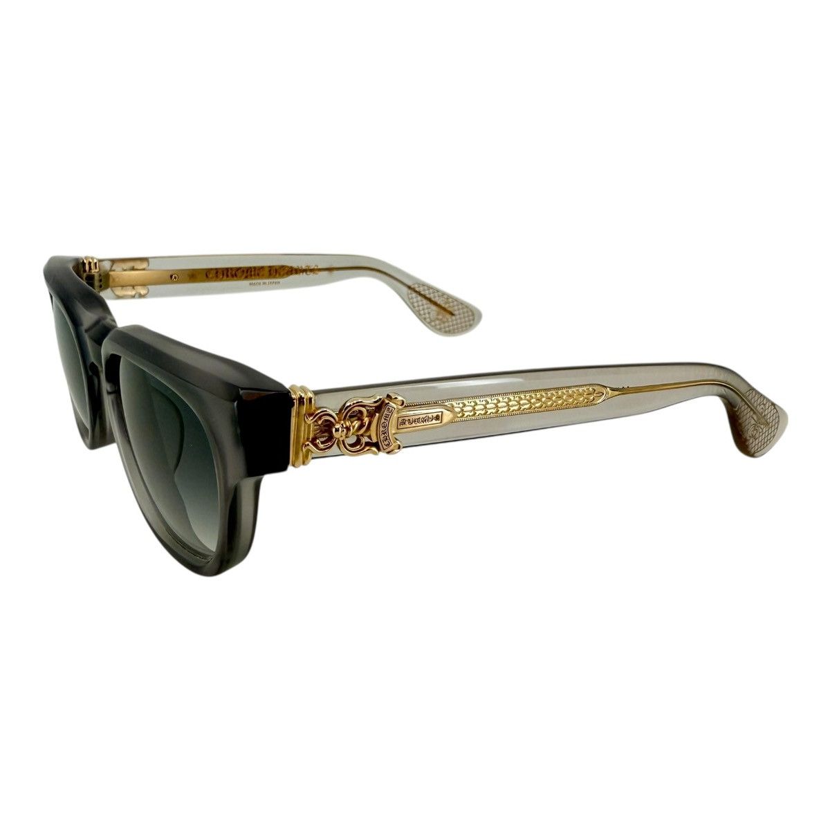 Chrome Hearts Cuntvoluted 18K Gold Plated Grey Sunglasses