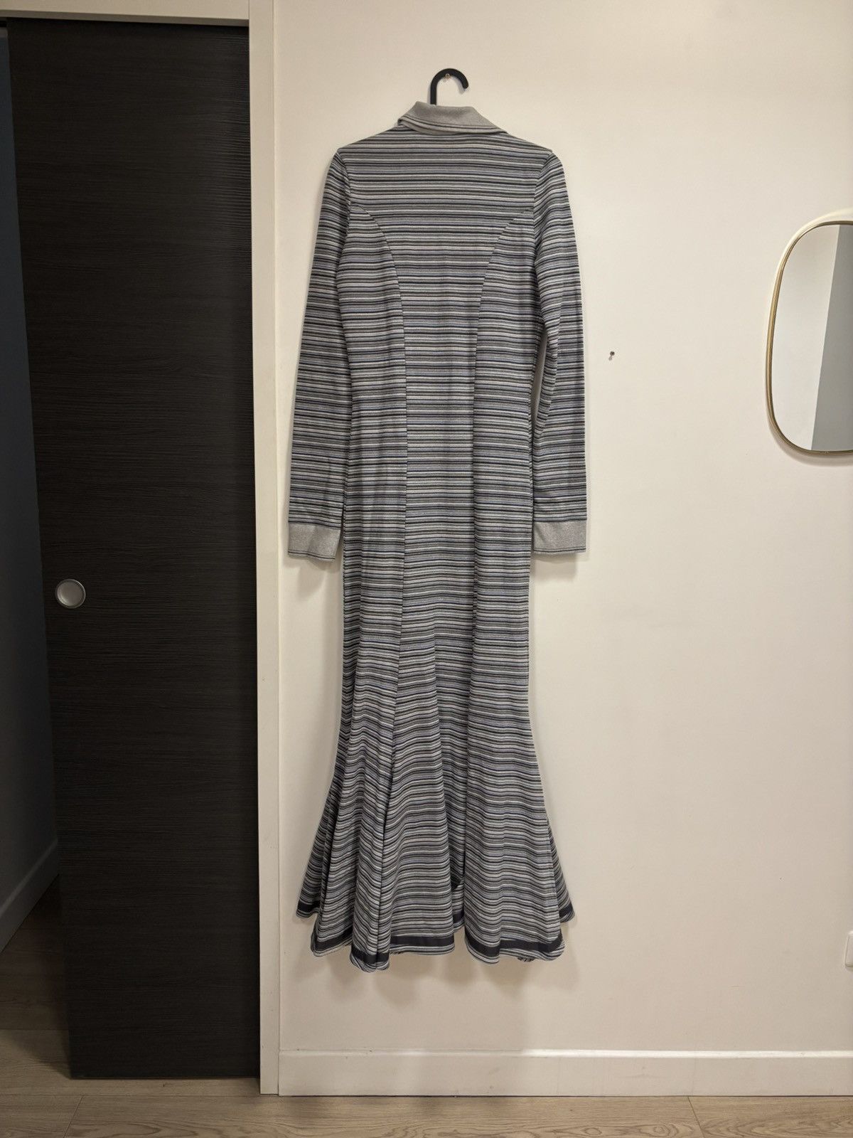 Y/Project Y/Project Blue/Grey Striped Polo Dress Size XS / US 0-2 / IT 36-38 - 2 Thumbnail