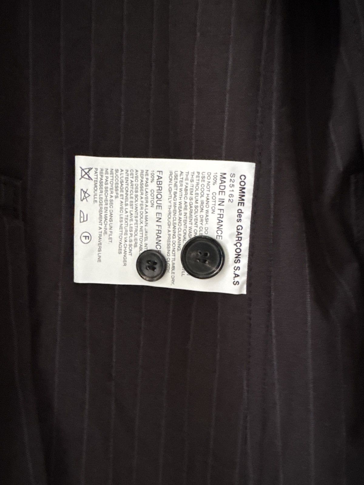 Comme des Garcons × Comme des Garcons SHIRT Comme Des Garçon Shirt CottonBlazer NWT Pin Strip Light Grey Size 40R - 3 Thumbnail