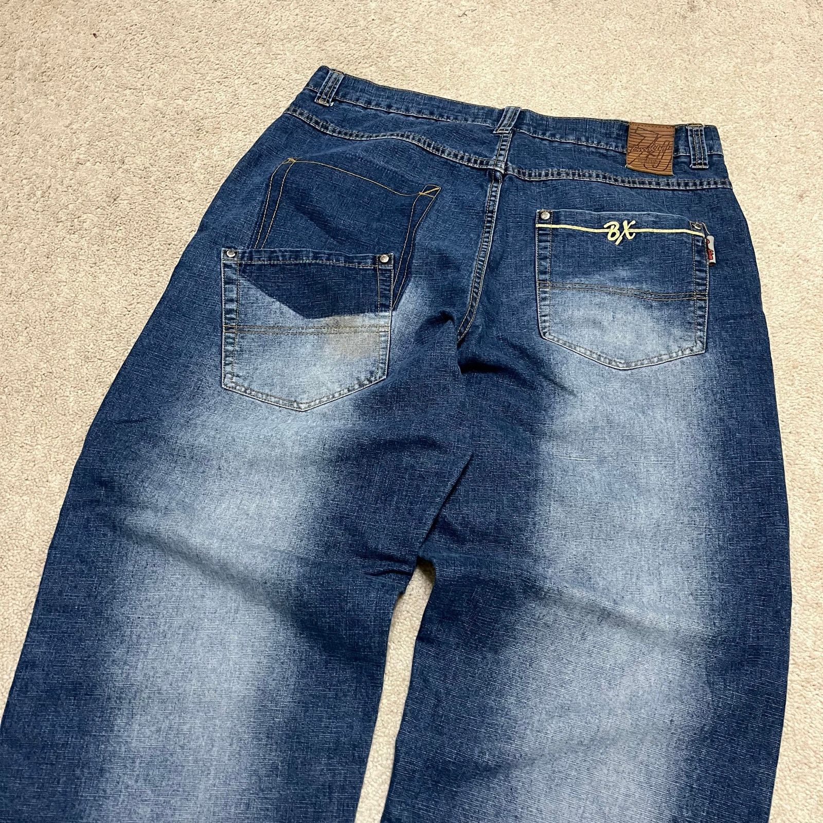 Other Brooklyn Express Y2K Baggy Skater Acid Washed Faded Jeans 36 Size US 36 / EU 52 - 3 Thumbnail