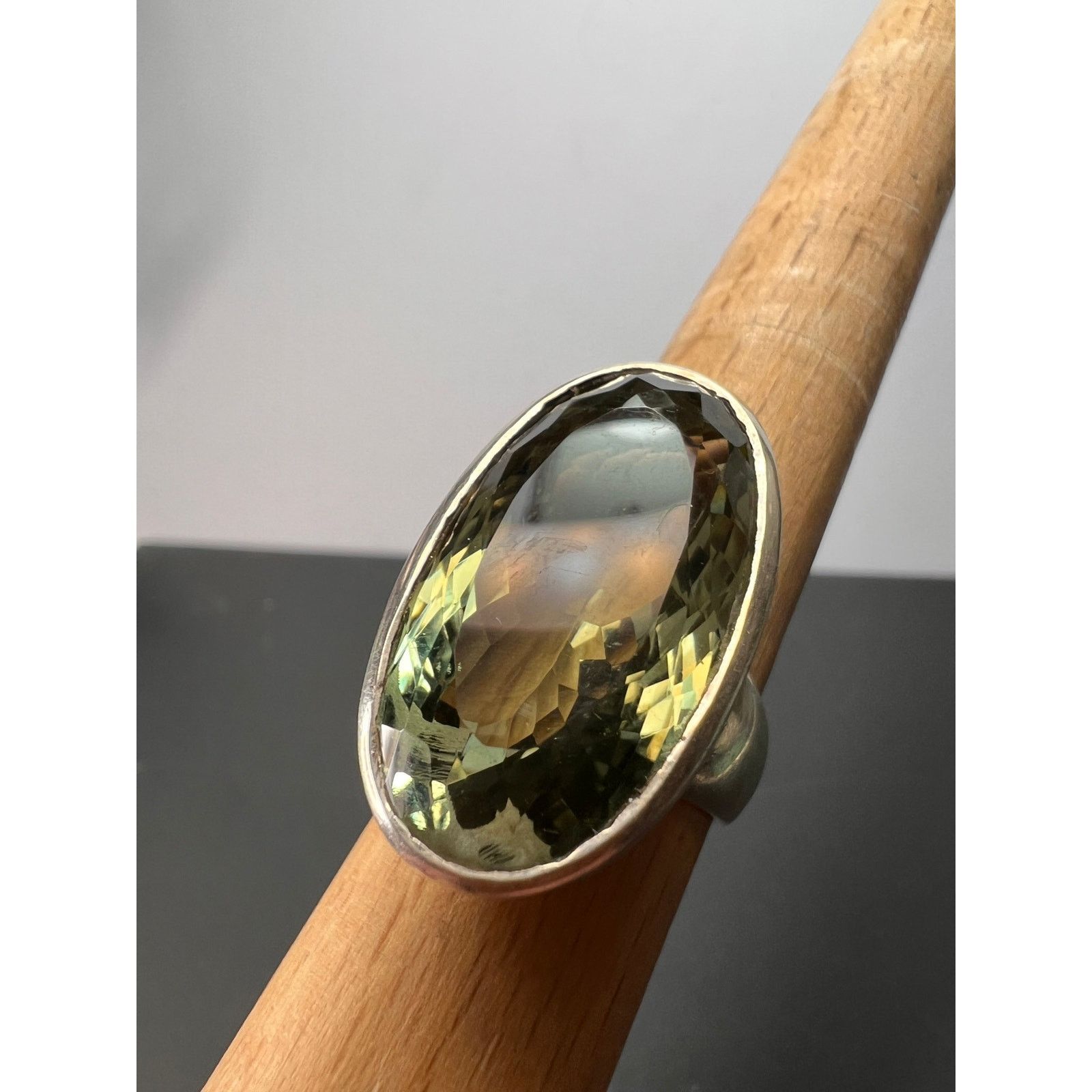 Other NEW oval cut prasiolite gemstone 925 silver ring size 9 Size ONE SIZE - 1 Thumbnail