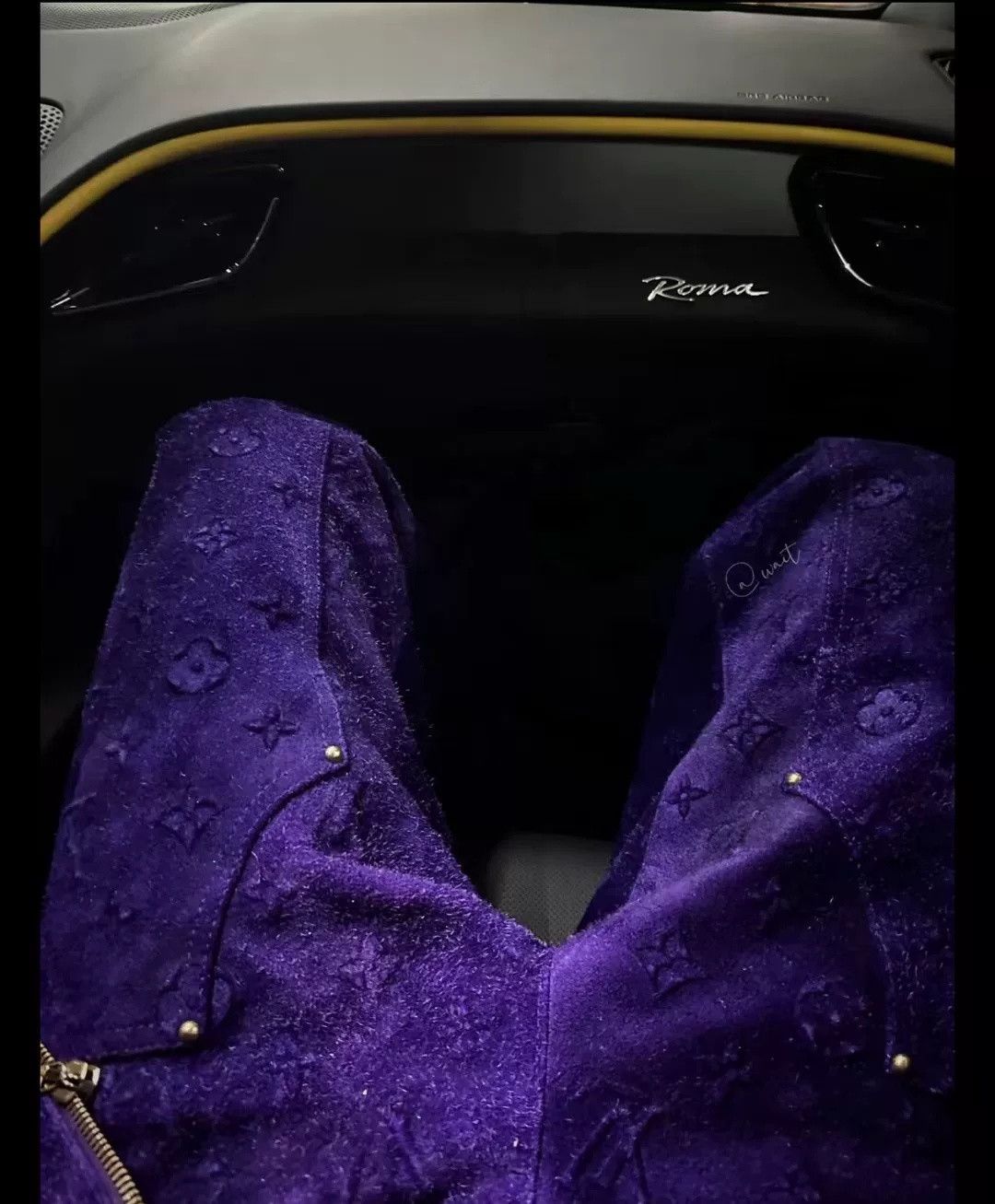 Louis Vuitton Louis Vuitton Purple Monogram Suede Logging Pants Size US 32 / EU 48 - 6 Thumbnail