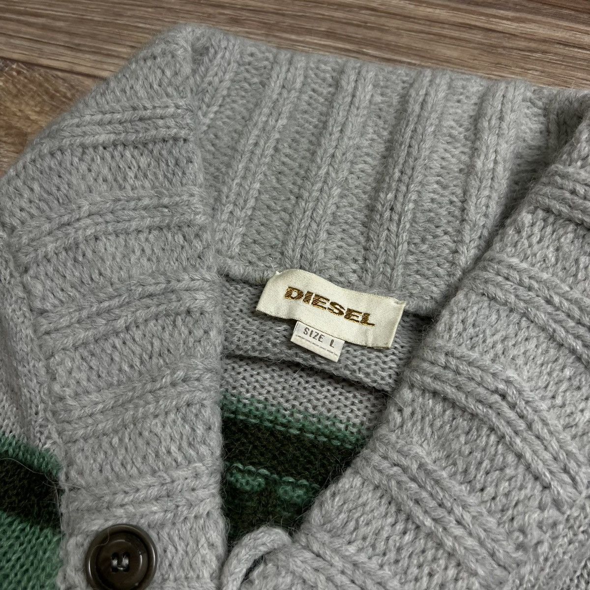 Diesel 00s Diesel Alpaca Wool Vintage Knit Button Up Sweater Size US L / EU 52-54 / 3 - 7 Thumbnail