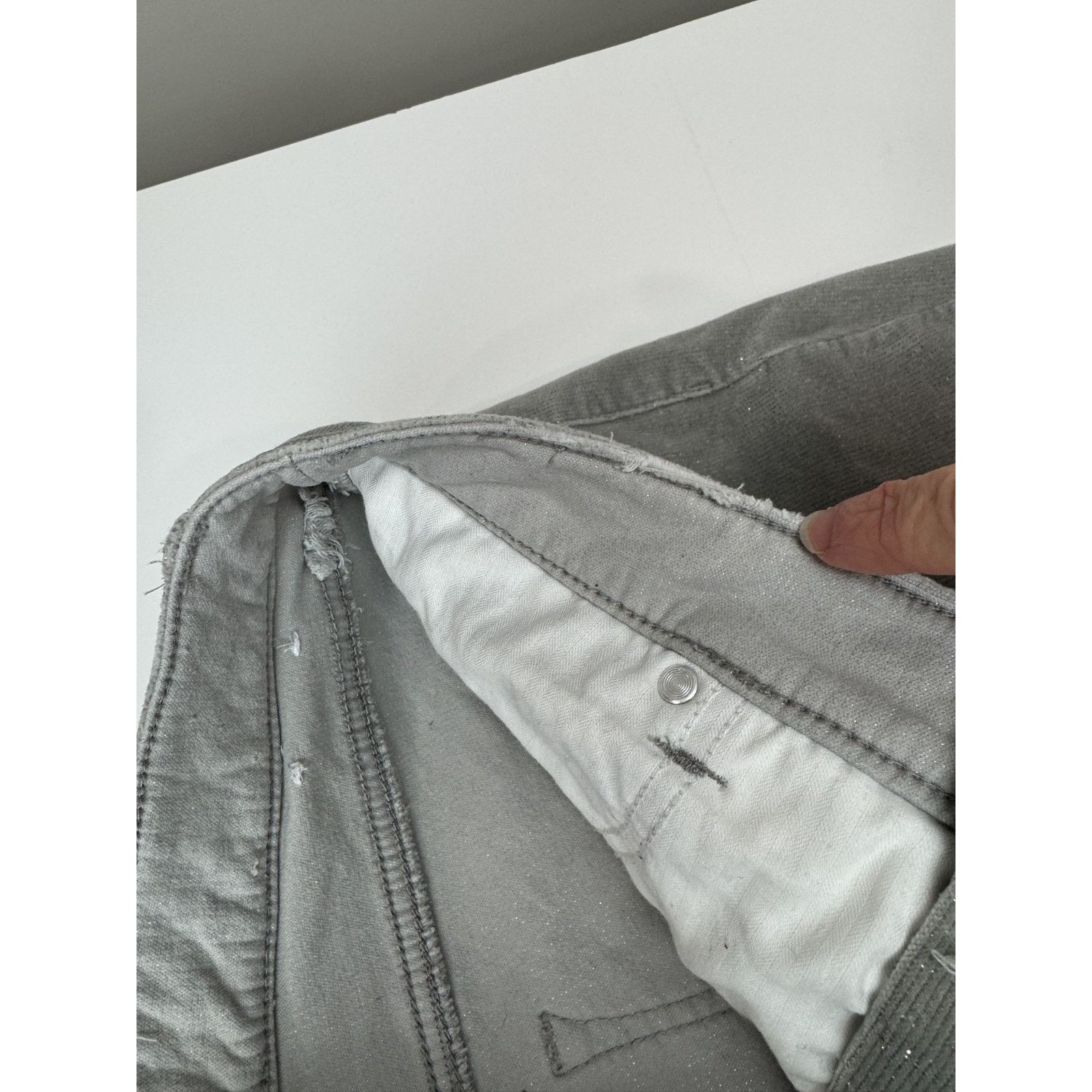 Other Talbots Gray Corduroy Straight Leg Pant Subtle Shimmer 12P Size 32" / US 10 / IT 46 - 9 Thumbnail