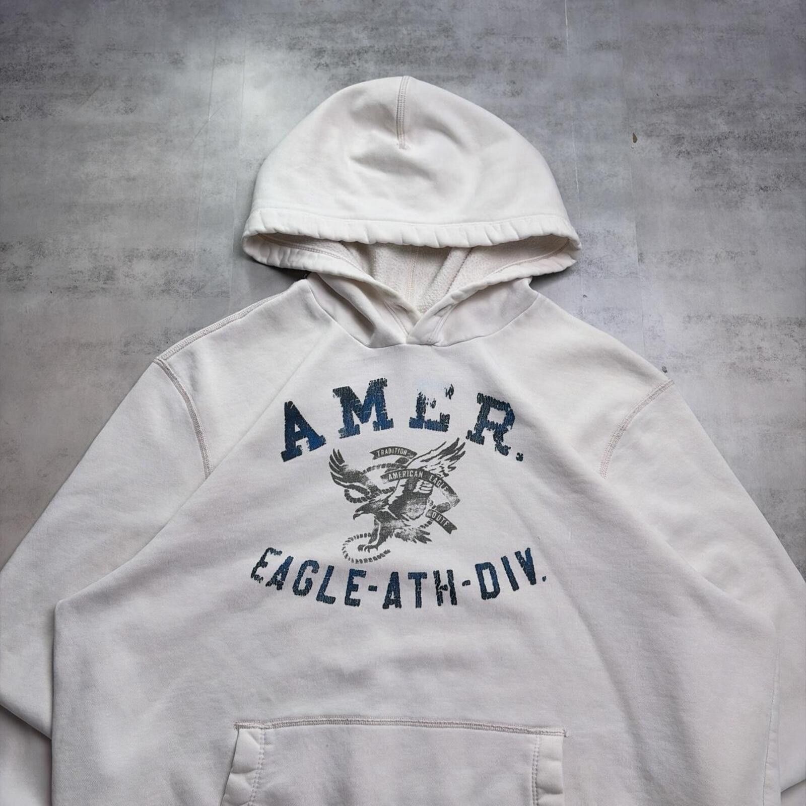 American Eagle Outfitters Y2K White American Eagle Grunge Skater Hoodie Size US XL / EU 56 / 4 - 2 Thumbnail