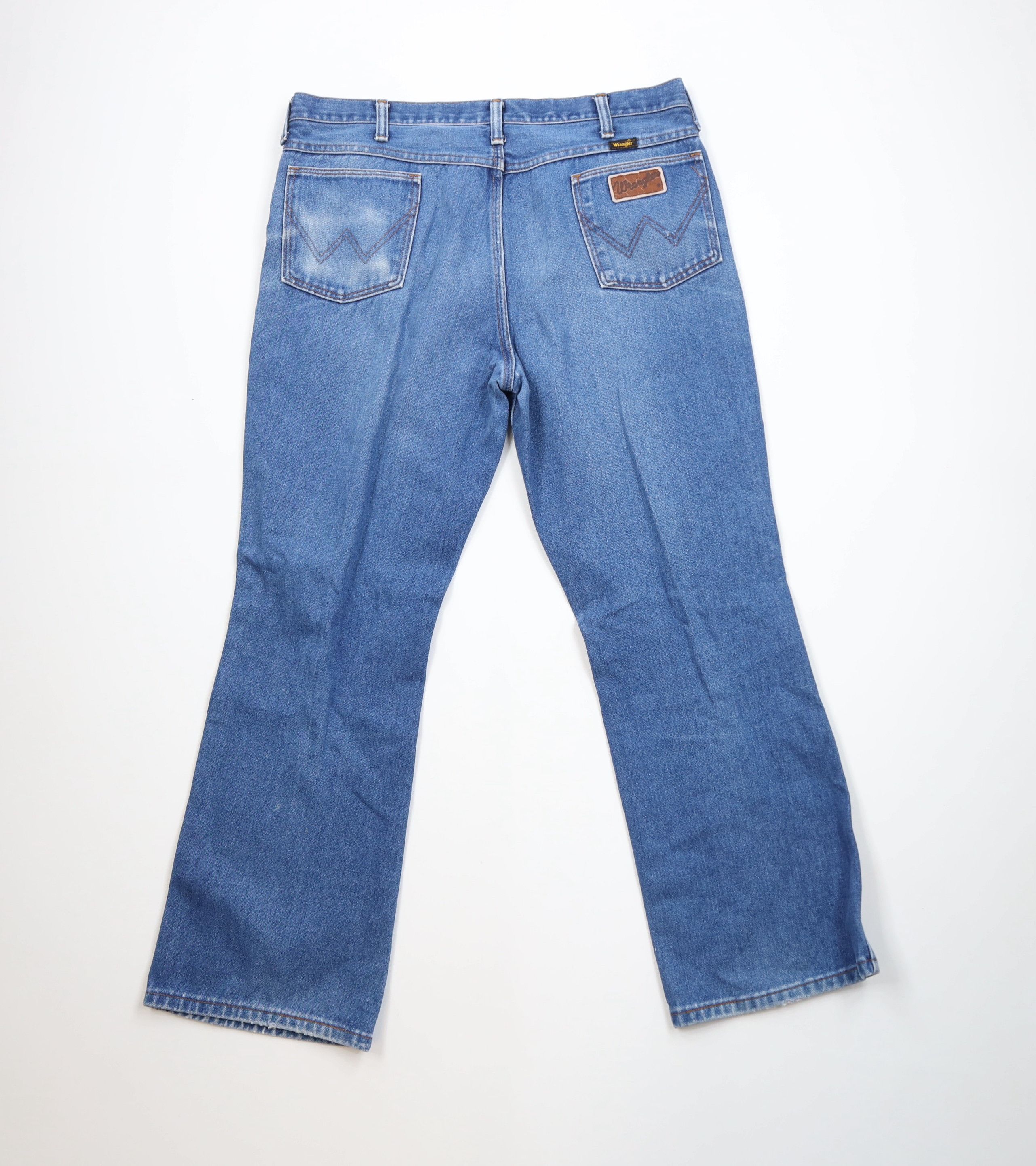 Wrangler Vintage 70s 80s Wrangler Wide Leg Denim Jeans Blue USA Size US 38 / EU 54 - 11 Thumbnail