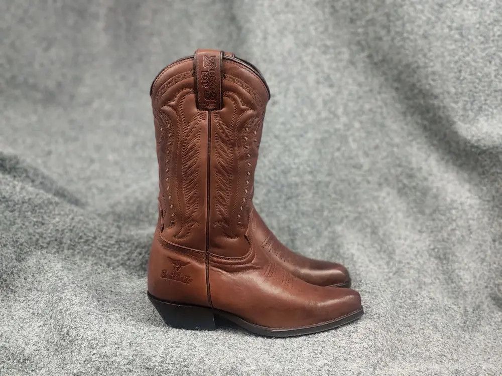 Sancho Boots Vintage 90's Joe Sanchez embroidered Western Cowboy Boots Size US 7 / IT 37 - 2 Thumbnail