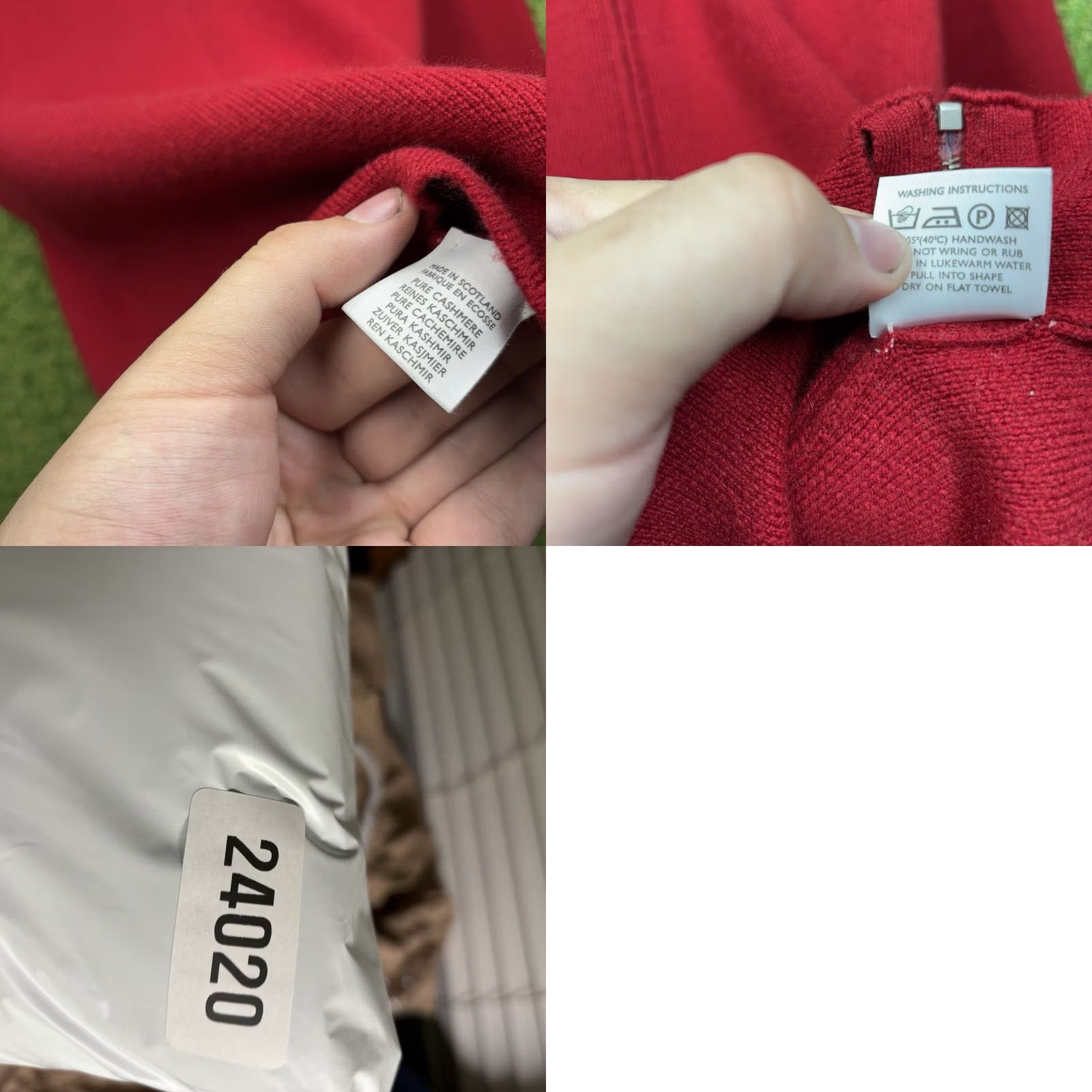 Johnstons Of Elgin Johnstons of Elgin Cashmere Cardigan Sweater Womens M Red Zip Full Zip 90s Vintage Knit Casual Size M / US 6-8 / IT 42-44 - 8 Thumbnail