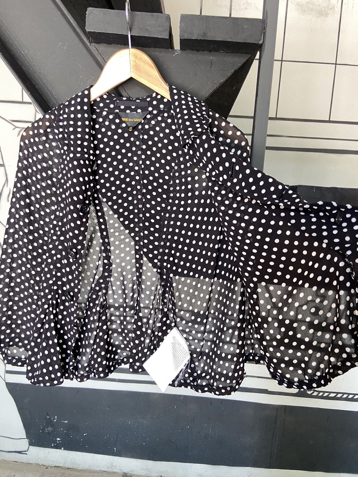 Comme des Garcons Comme des Garcons • mini polka dots cape shirt Size XS / US 0-2 / IT 36-38 - 11 Thumbnail