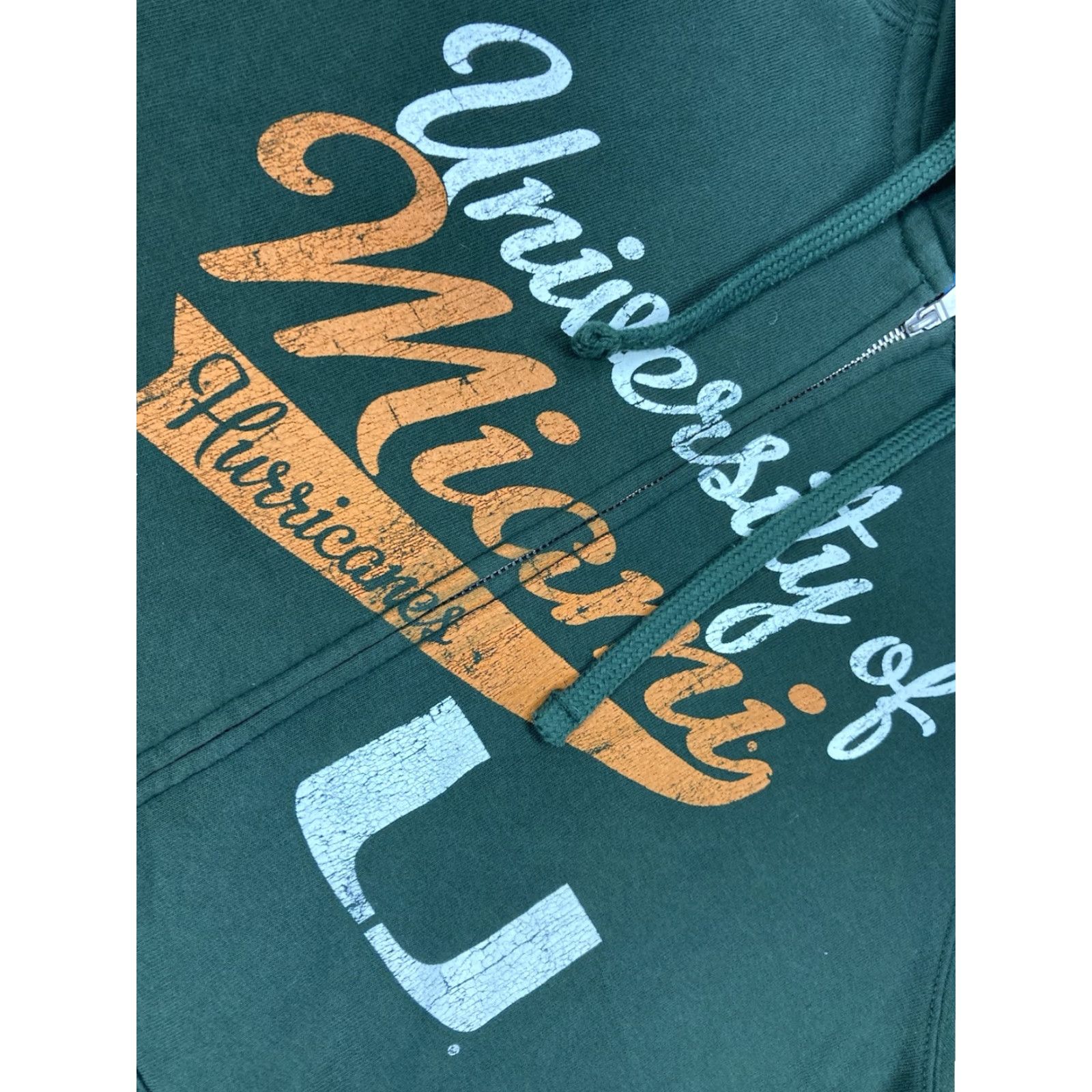Champion VINTAGE Champion University Of Miami Full Zip Hoodie Women Large Green Size L / US 10 / IT 46 - 2 Thumbnail