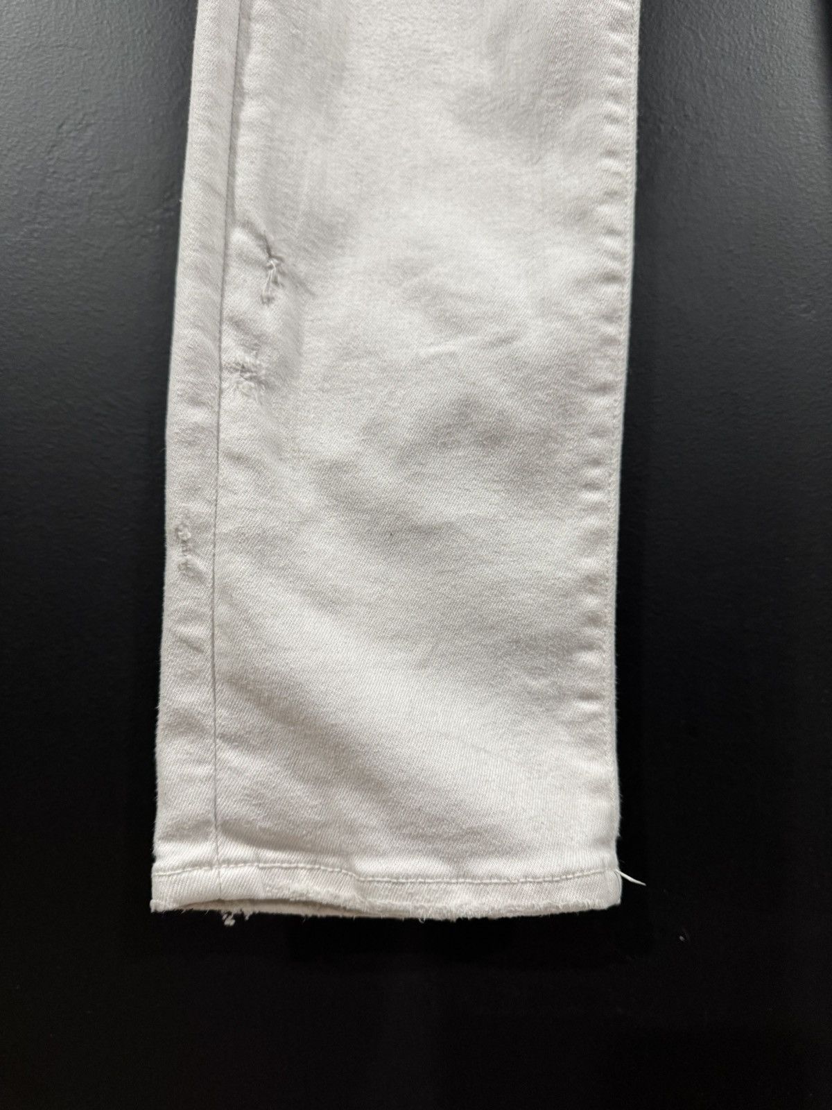Amiri Amiri White Distressed Stacked Denim Jeans 36x33 Size US 36 / EU 52 - 5 Thumbnail