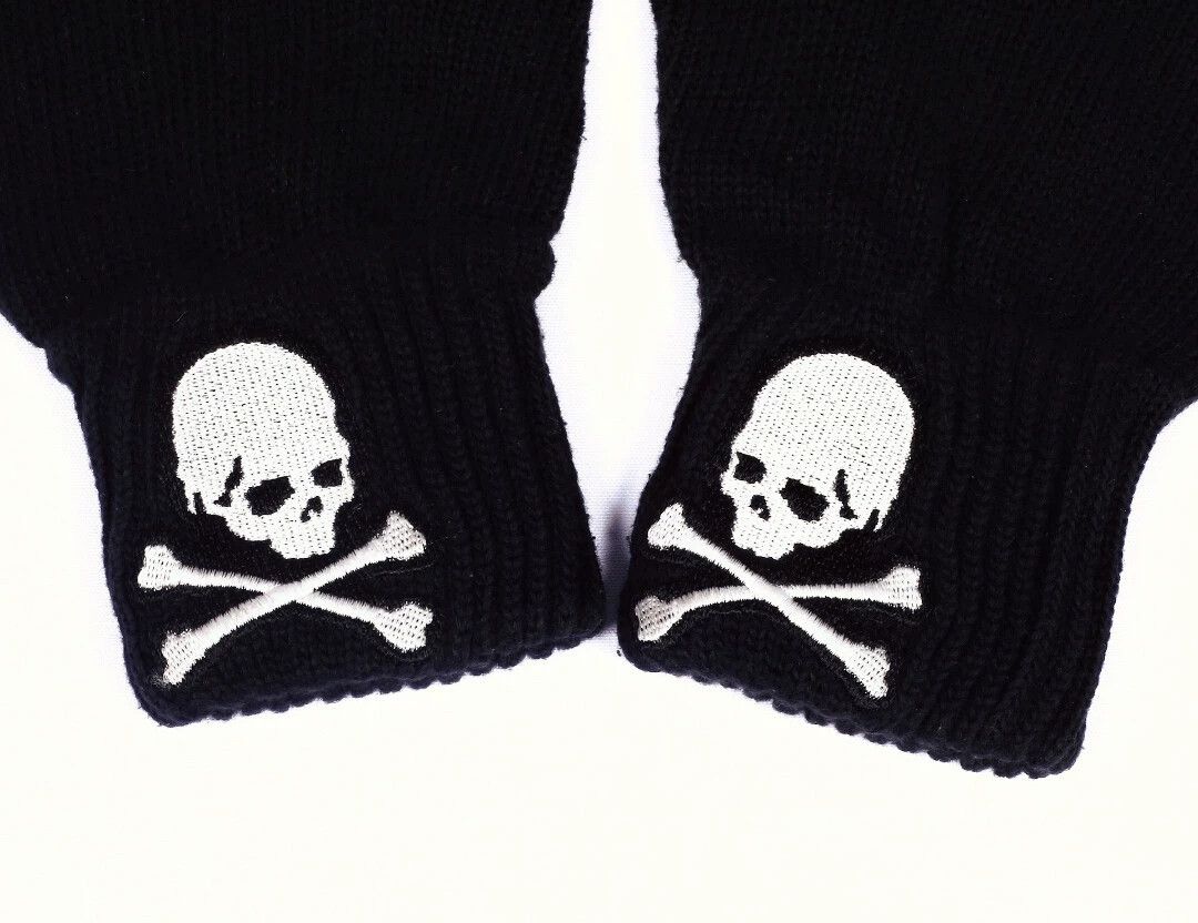 Mastermind Japan mmj side skull embroidery half-finger gloves Size ONE SIZE - 3 Thumbnail