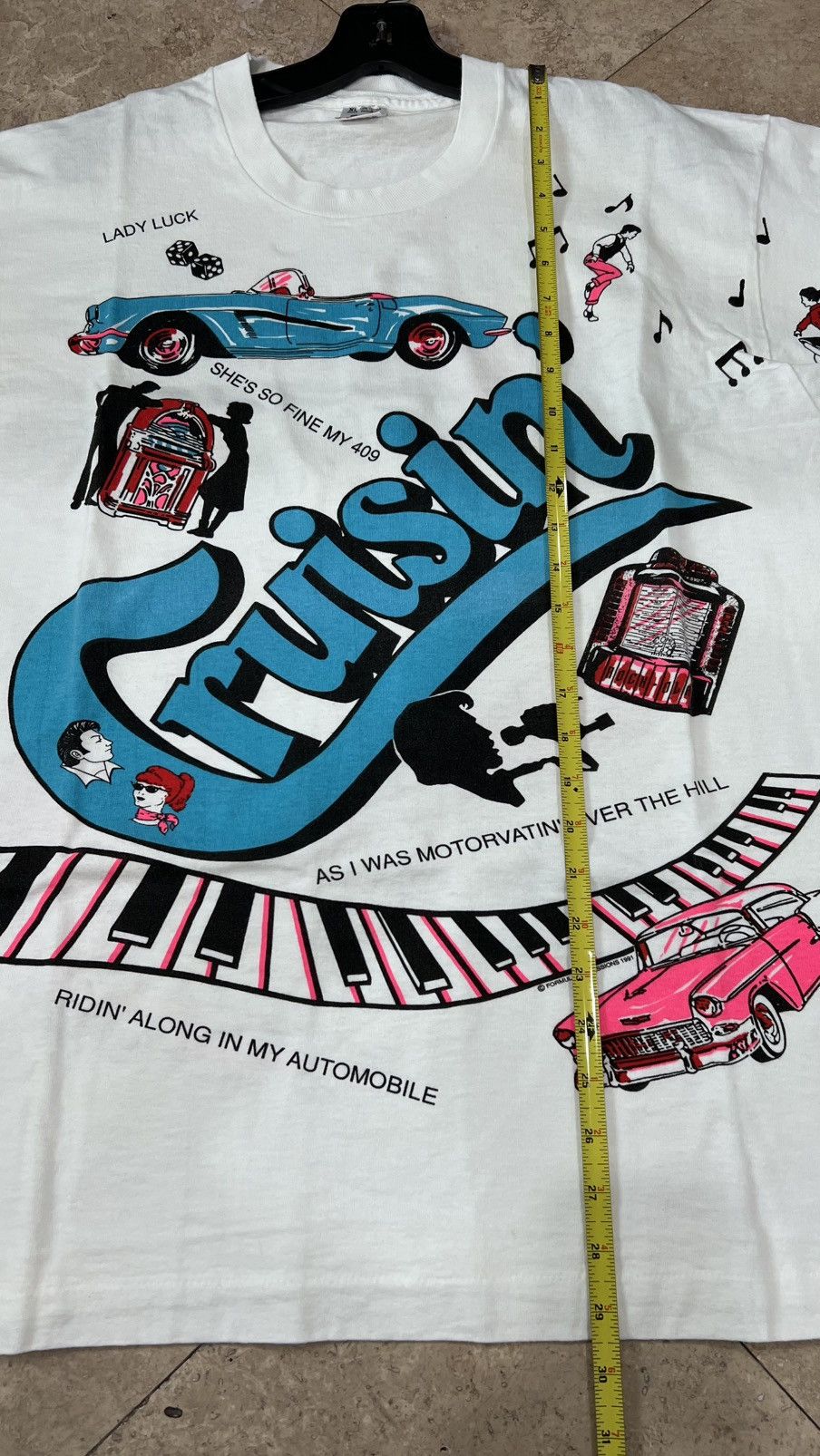 Vintage 1991 Cruisin' "Back to the 50's" Vintage T-Shirt size XL Size US XL / EU 56 / 4 - 7 Thumbnail