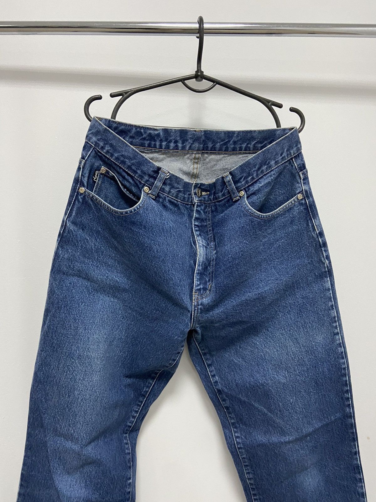 Yves Saint Laurent Vintage jeans Pants YSL iron logo Y2K