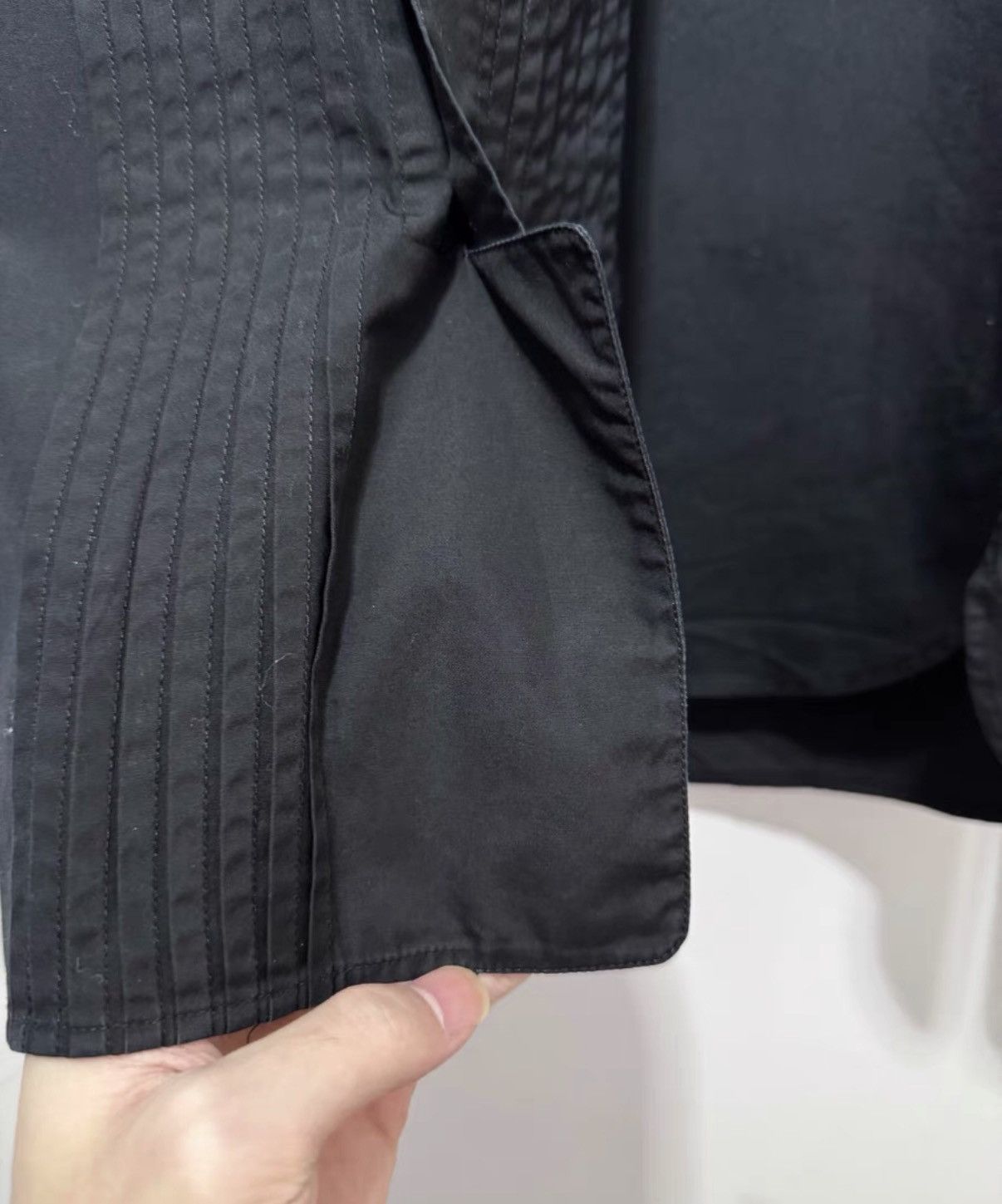 Saint Laurent Paris Saint Laurent (SLP) 13FW Distorted Accordion Pleat Shirt Size US XL / EU 56 / 4 - 4 Thumbnail