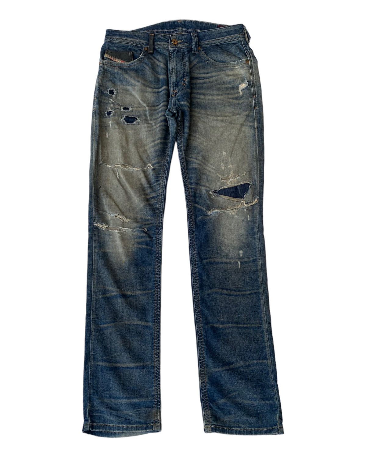 Diesel DIESEL🔥THRASHED DISTRESSED DENIM SWEATPANTS Size US 31 - 1 Thumbnail