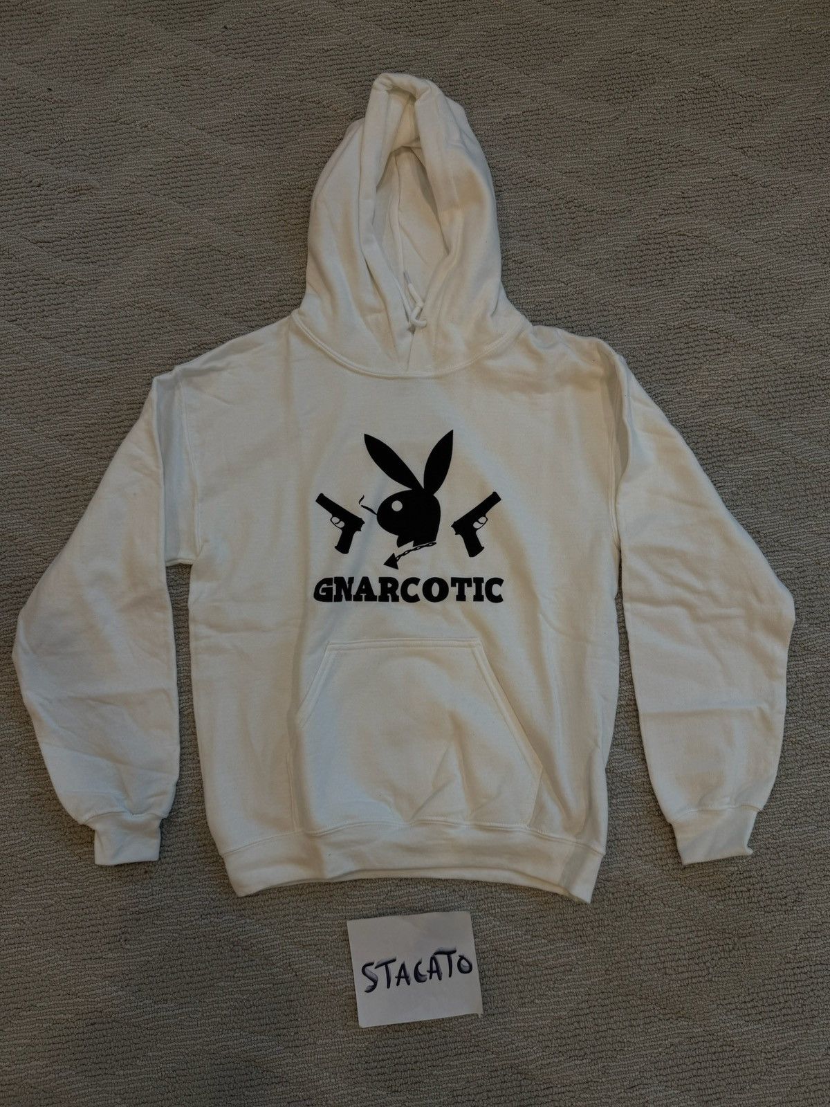 Playboy × Rap Tees × Vintage Gnarcotic Lil Gnar x Playboy Hoodie White Size US S / EU 44-46 / 1 - 1 Thumbnail