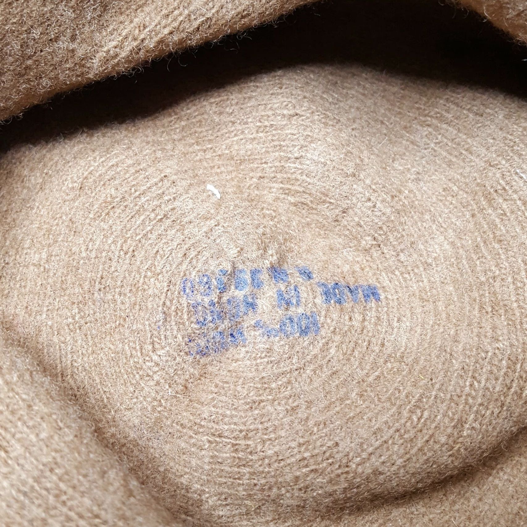 FELT Vintage 80s Wool Beige Felt Hat Womens Bucket M Cap Winter Crusher Warm Brown Brand HaT Vintage Yes Wool 100% Felt Size ONE SIZE - 7 Thumbnail