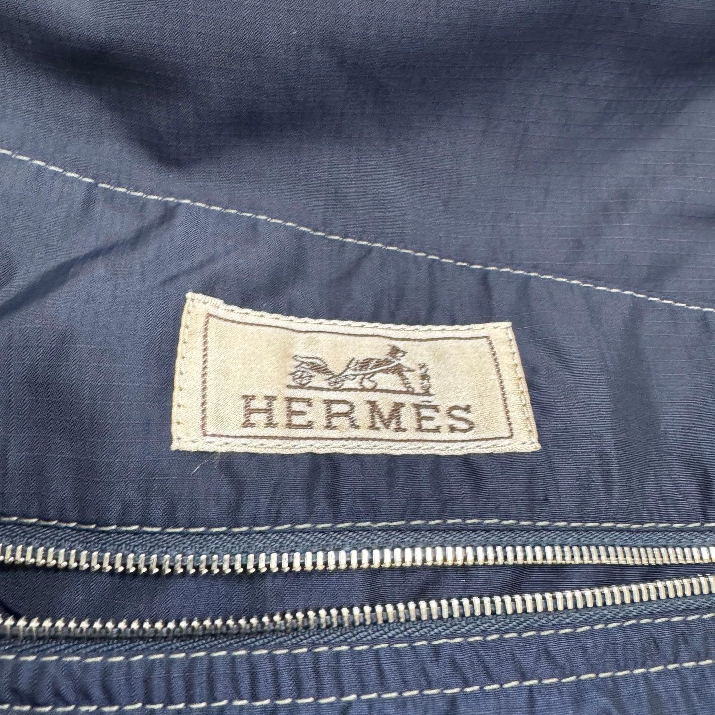 Hermes Hermes Navy Blue Pocketed Jacket 56 Size US XL / EU 56 / 4 - 2 Thumbnail