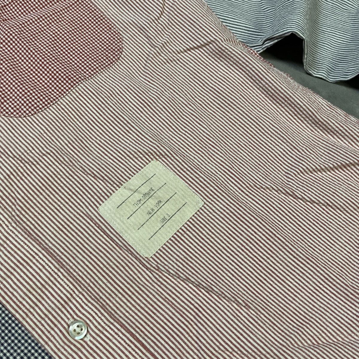 Thom Browne Thom Browne Multi Color Button Down Casual Long Shirt Size US L / EU 52-54 / 3 - 4 Thumbnail