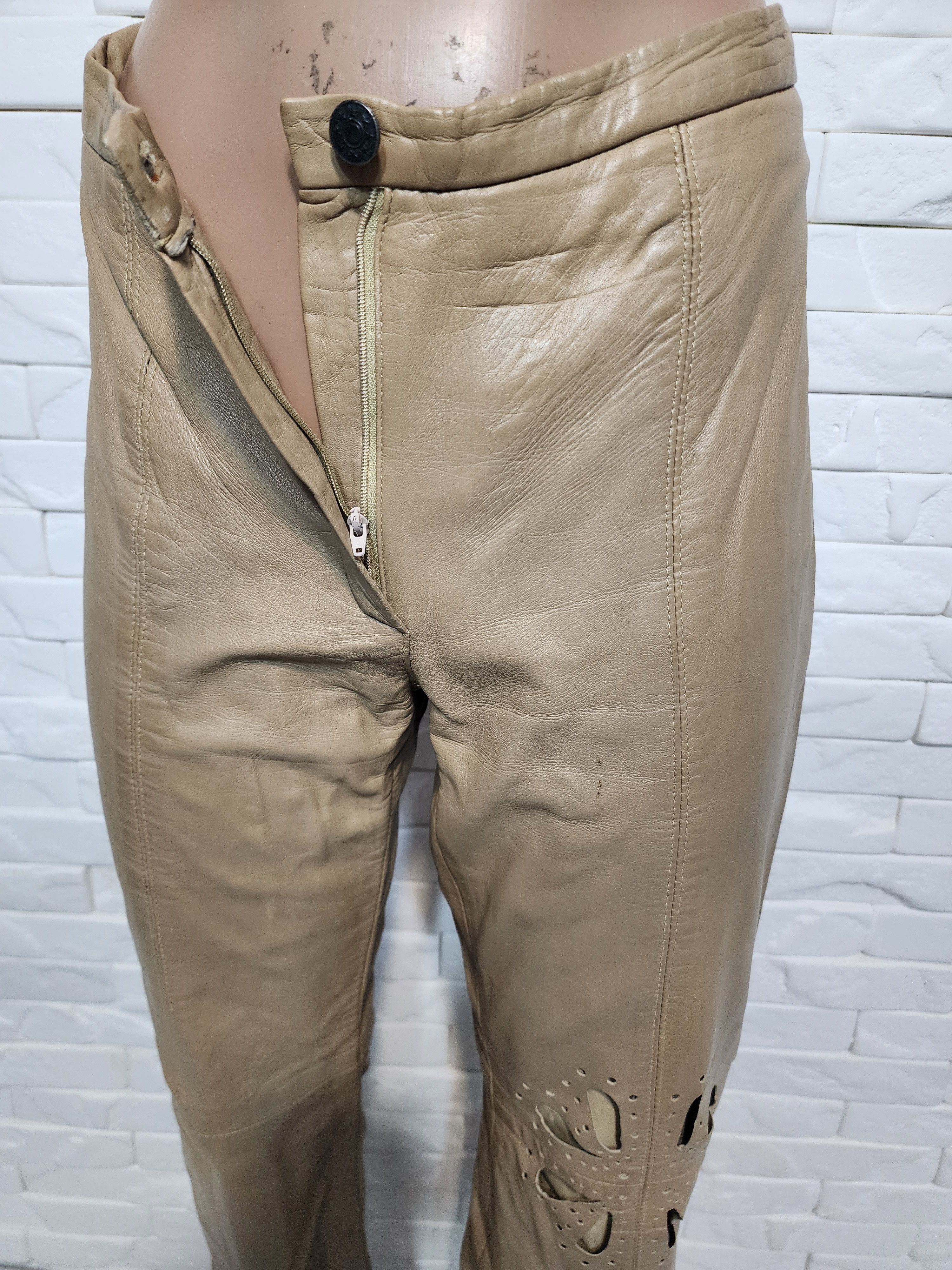 Genuine Leather Women's leather pants. Size 32" / US 10 / IT 46 - 4 Thumbnail