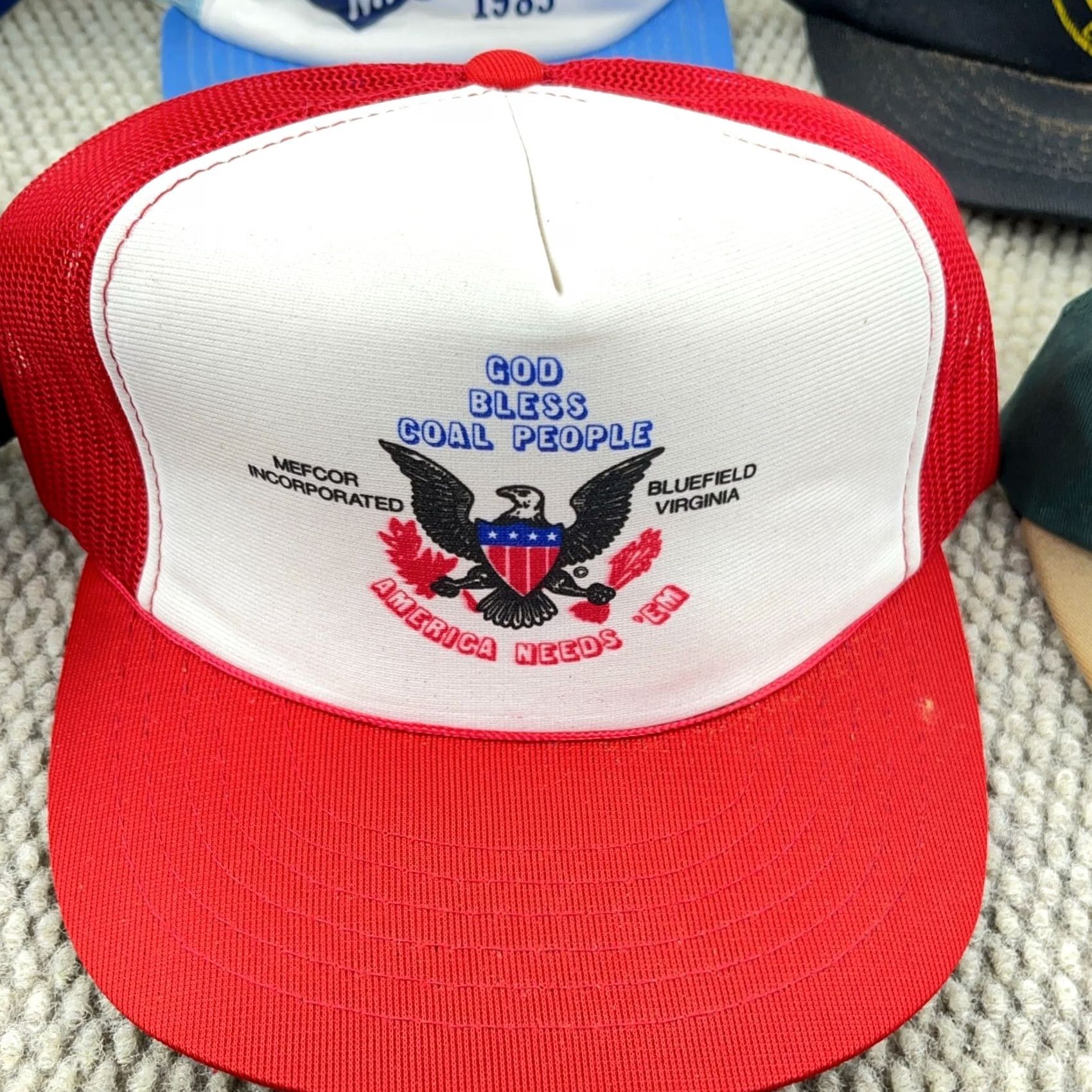 Vintage Vintage 90s Trucker Hat Lot Strap Snap Back - 80s American Advertising Size ONE SIZE - 2 Thumbnail
