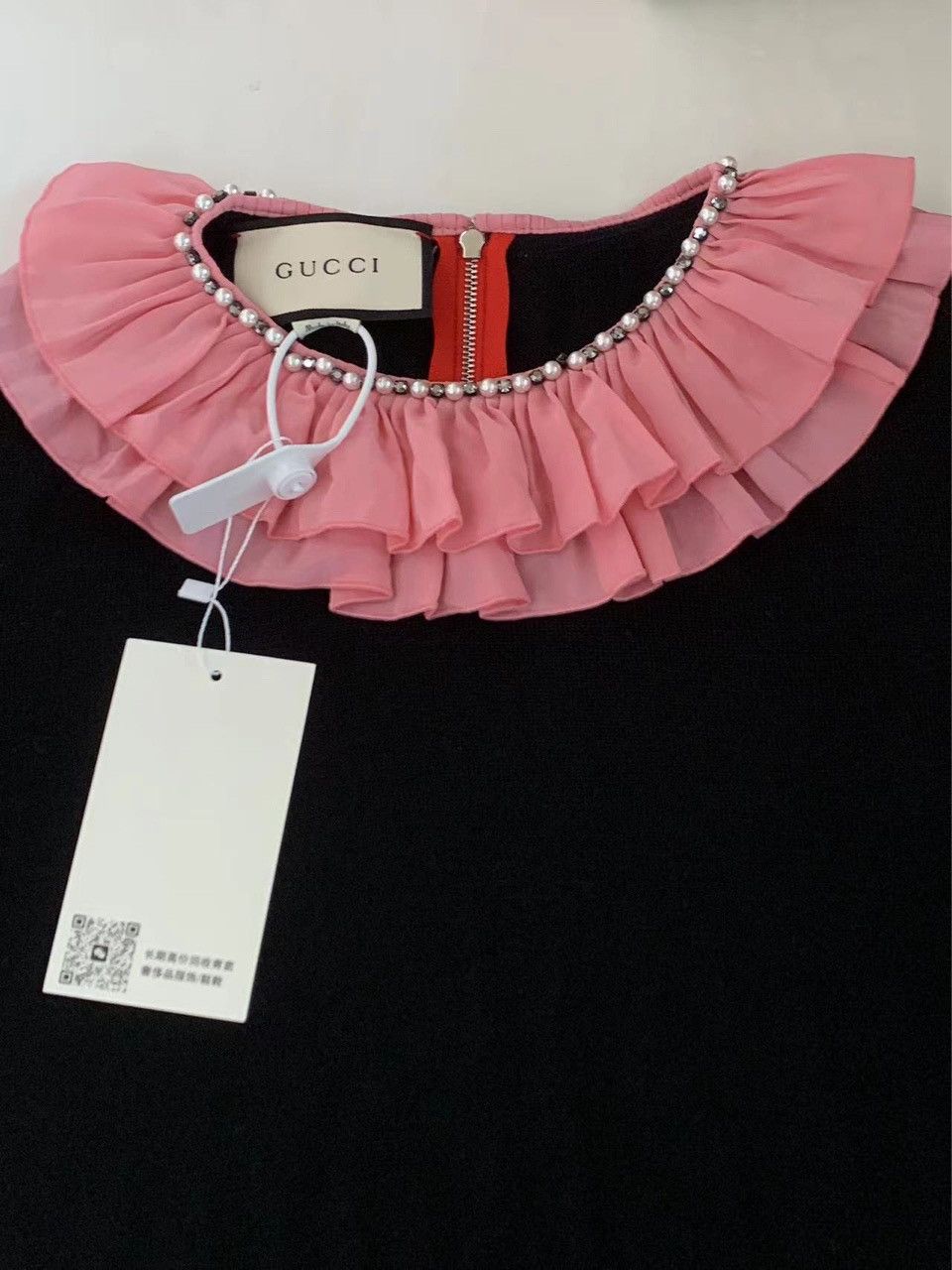 Gucci Gucci Women's Ruffled Colorblocked Wool Sweater Size M / US 6-8 / IT 42-44 - 4 Thumbnail