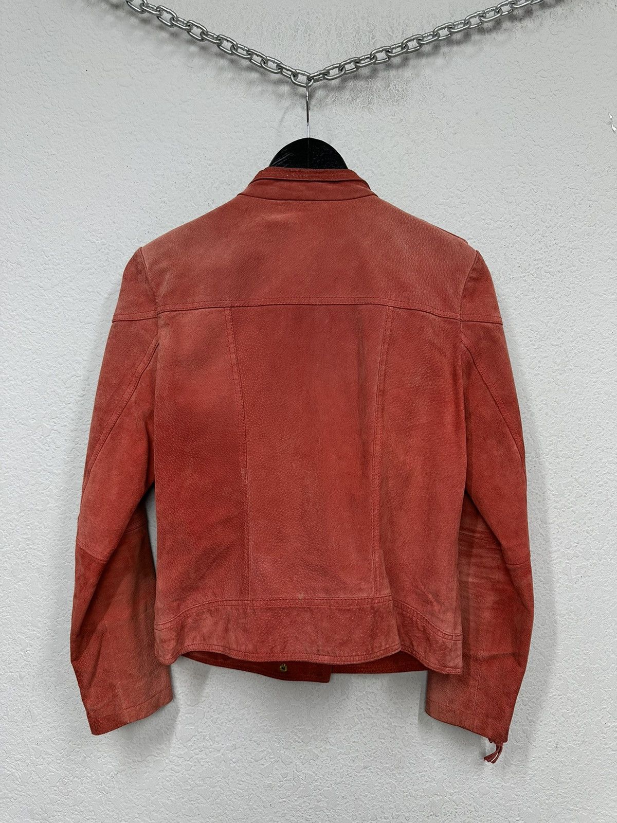 Just Cavalli Vintage Leather Suede Jacket Avantgarde Diesel Cropped Y2k Size M / US 6-8 / IT 42-44 - 8 Thumbnail