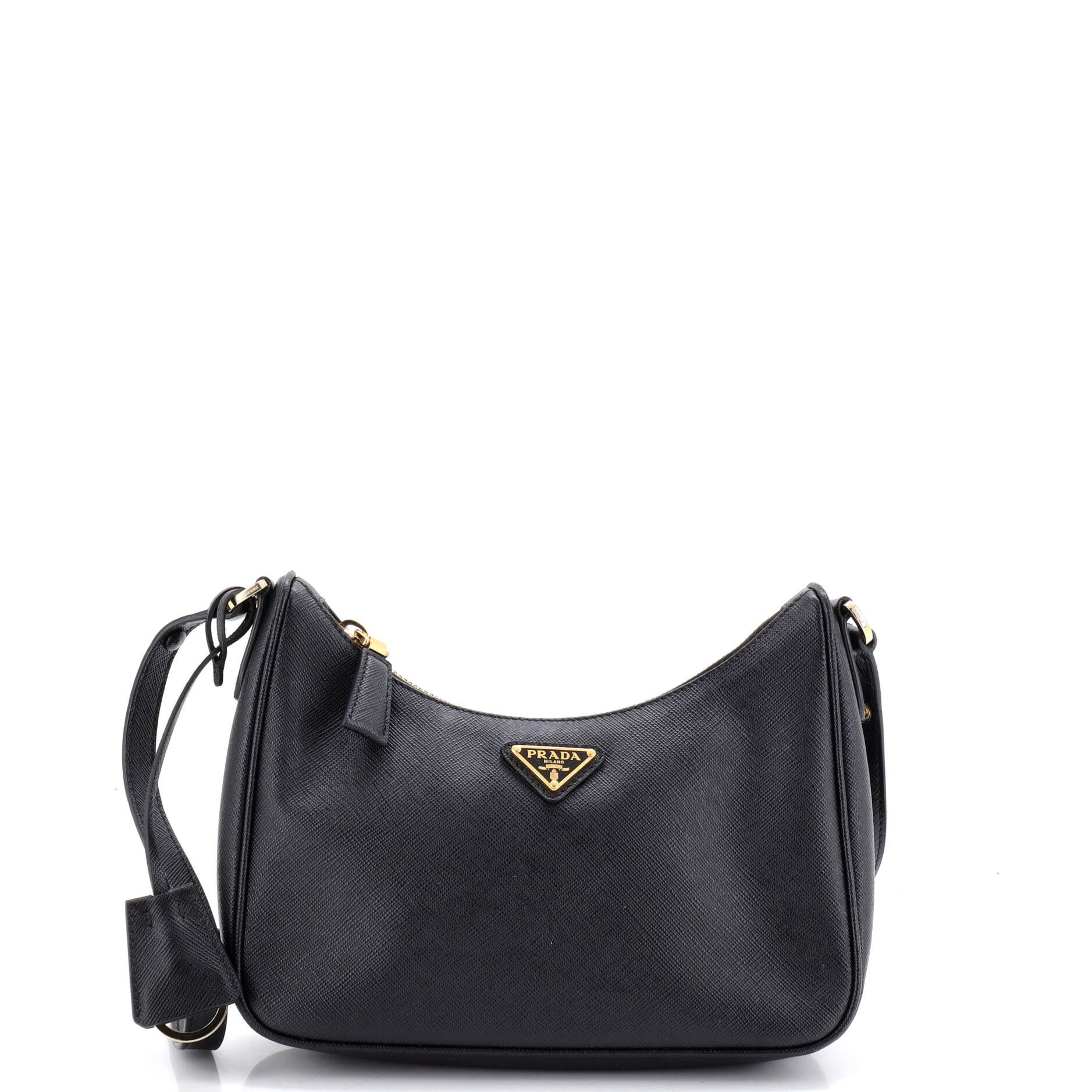 Prada Adjustable Handle Zip Hobo Size ONE SIZE - 1 Thumbnail