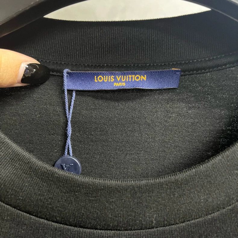 Louis Vuitton Louis Vuitton Black NBA Multi-Logo Crew Neck Monogrammed Lo Size US XL / EU 56 / 4 - 2 Thumbnail