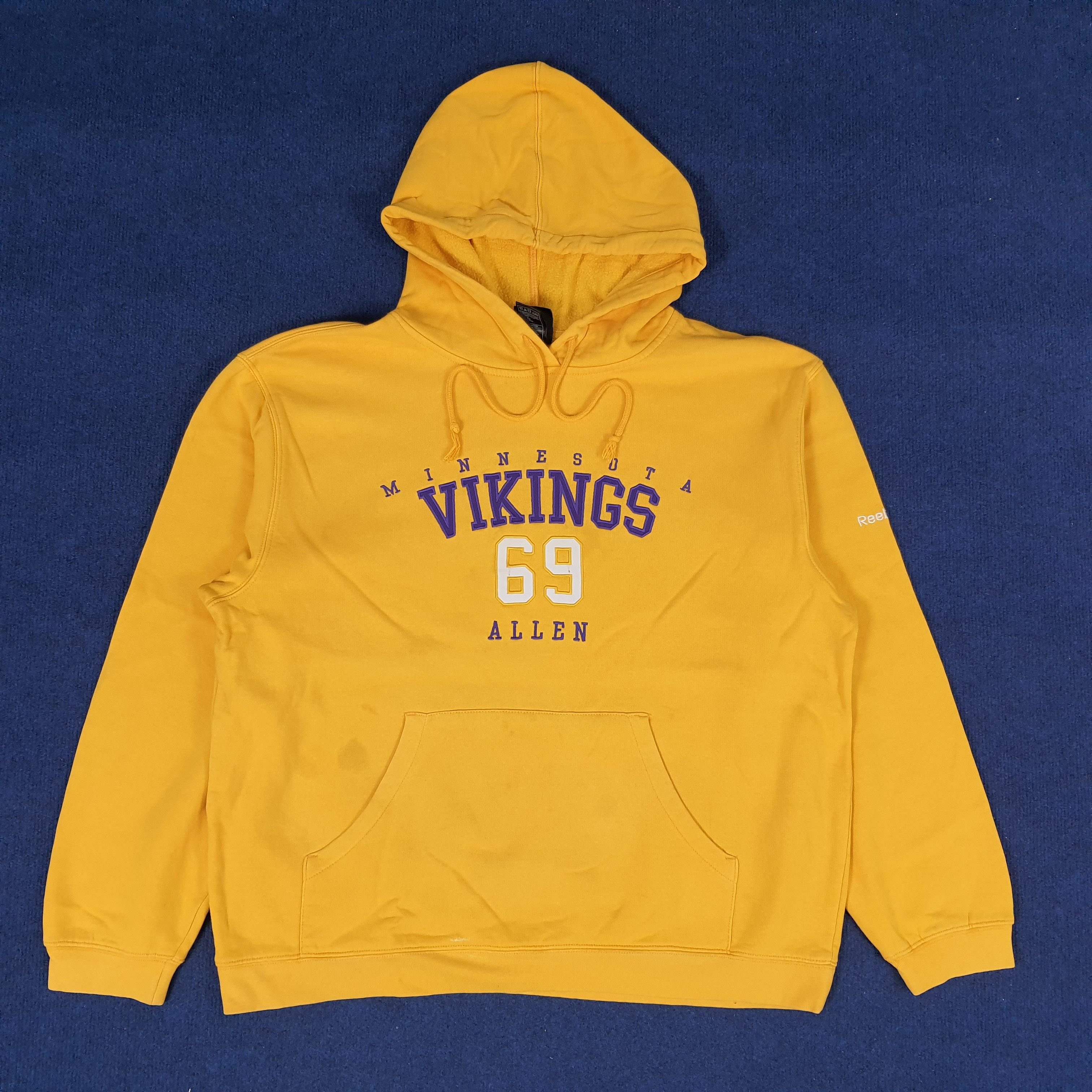 NFL × Reebok × Vintage Vintage NFL Reebok Minnesota Vikings Allen Hoodies Size US XL / EU 56 / 4 - 1 Thumbnail