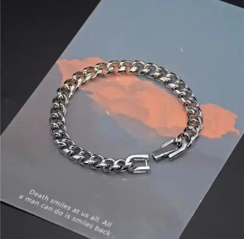 Designer Titanium Steel Link Chain Bracelet for Men Women Size ONE SIZE - 4 Thumbnail