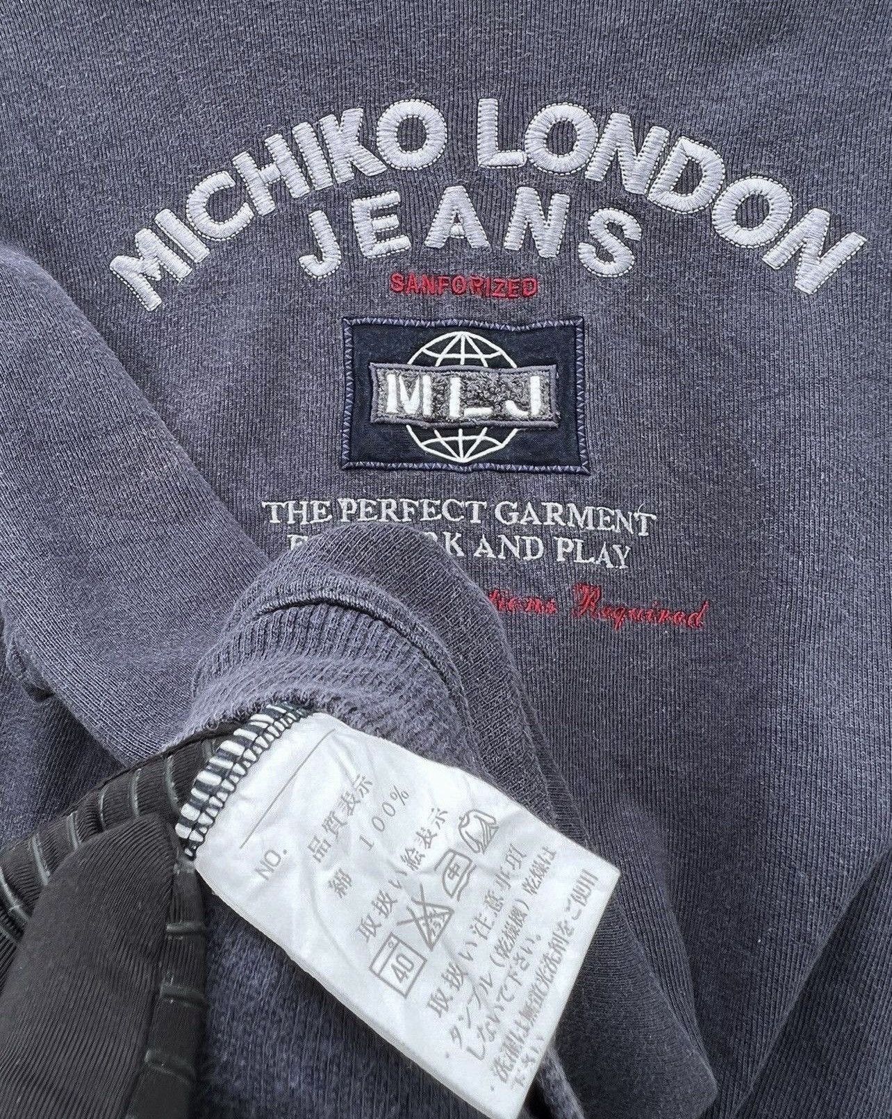 Japanese Brand Michiko Koshino Jeans Big Embroidered Logo Grey Sweatshirt Size US M / EU 48-50 / 2 - 5 Thumbnail