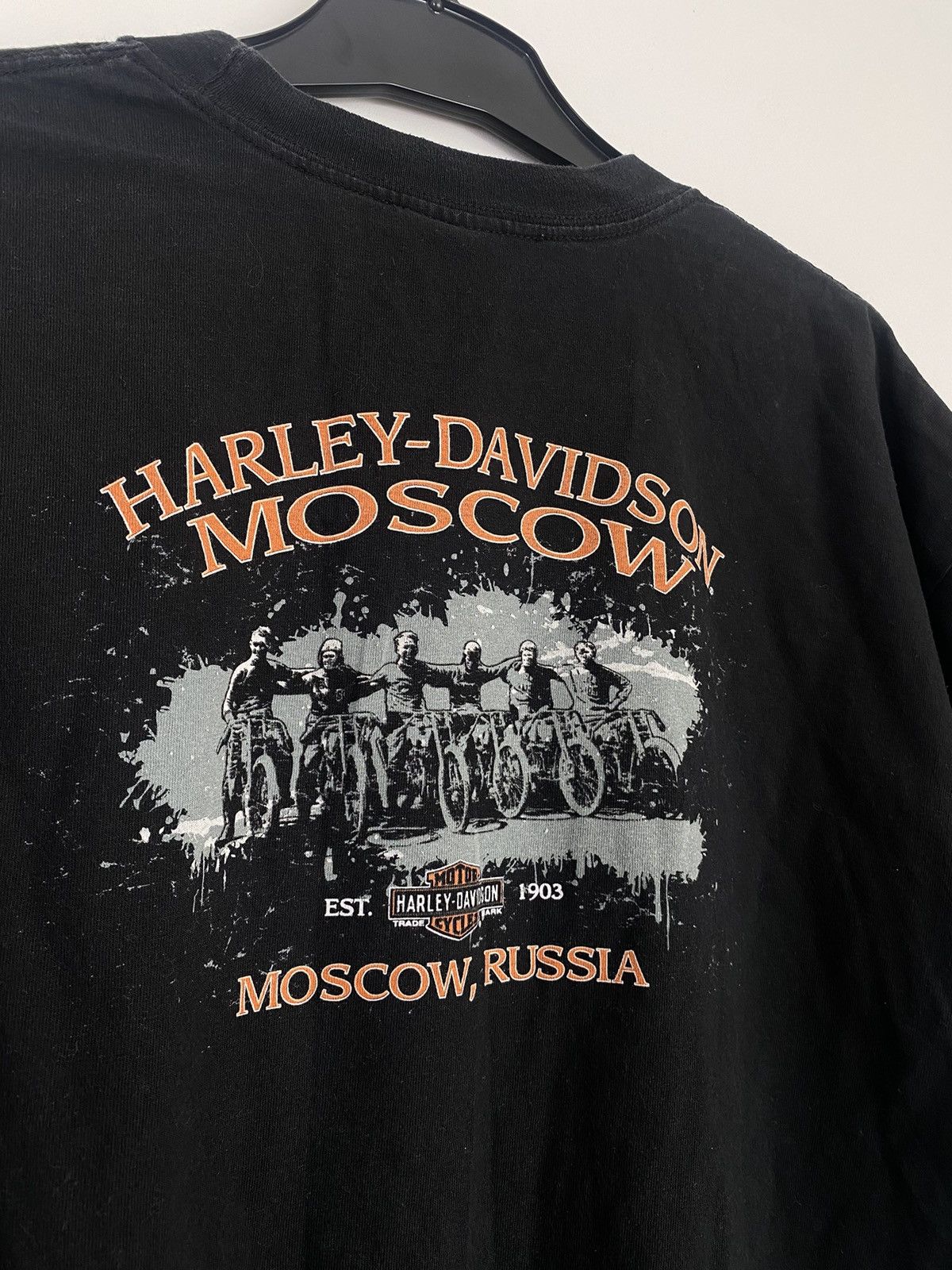Band Tees Harley Davidson Moscow Russia XL Tee 2013 vintage t-shirt Size US XL / EU 56 / 4 - 3 Thumbnail