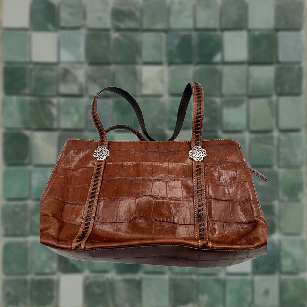 Brighton VINTAGE Brighton Sierra Shoulder Bag Women's Medium Brown Leather 90s Size ONE SIZE - 1 Thumbnail