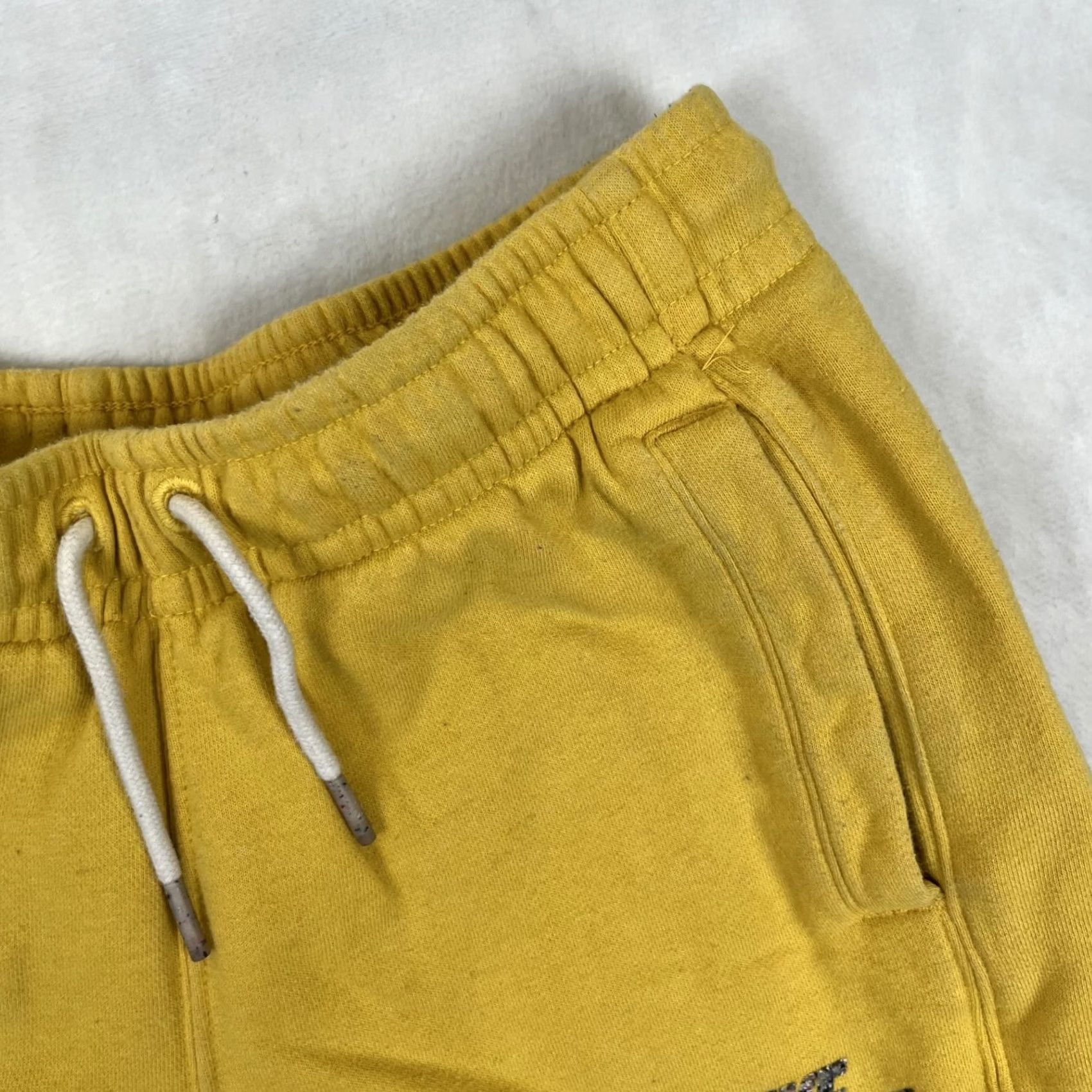 Nike Nike Mens Athletic Shorts Small Yellow Swoosh Fleece Gym Running Y2K Size US 29 - 4 Thumbnail