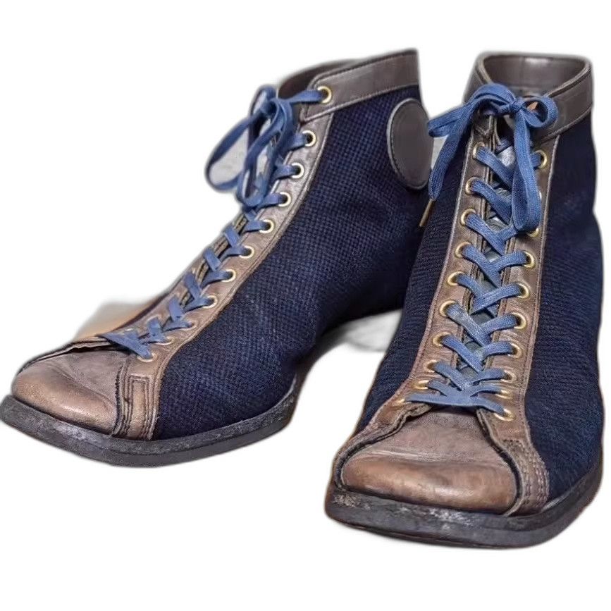 Clinch Boots CLINCH x NITEKLUB Indigo Sashiko Boxing Boots Size US 9.5 / EU 42-43 - 1 Thumbnail
