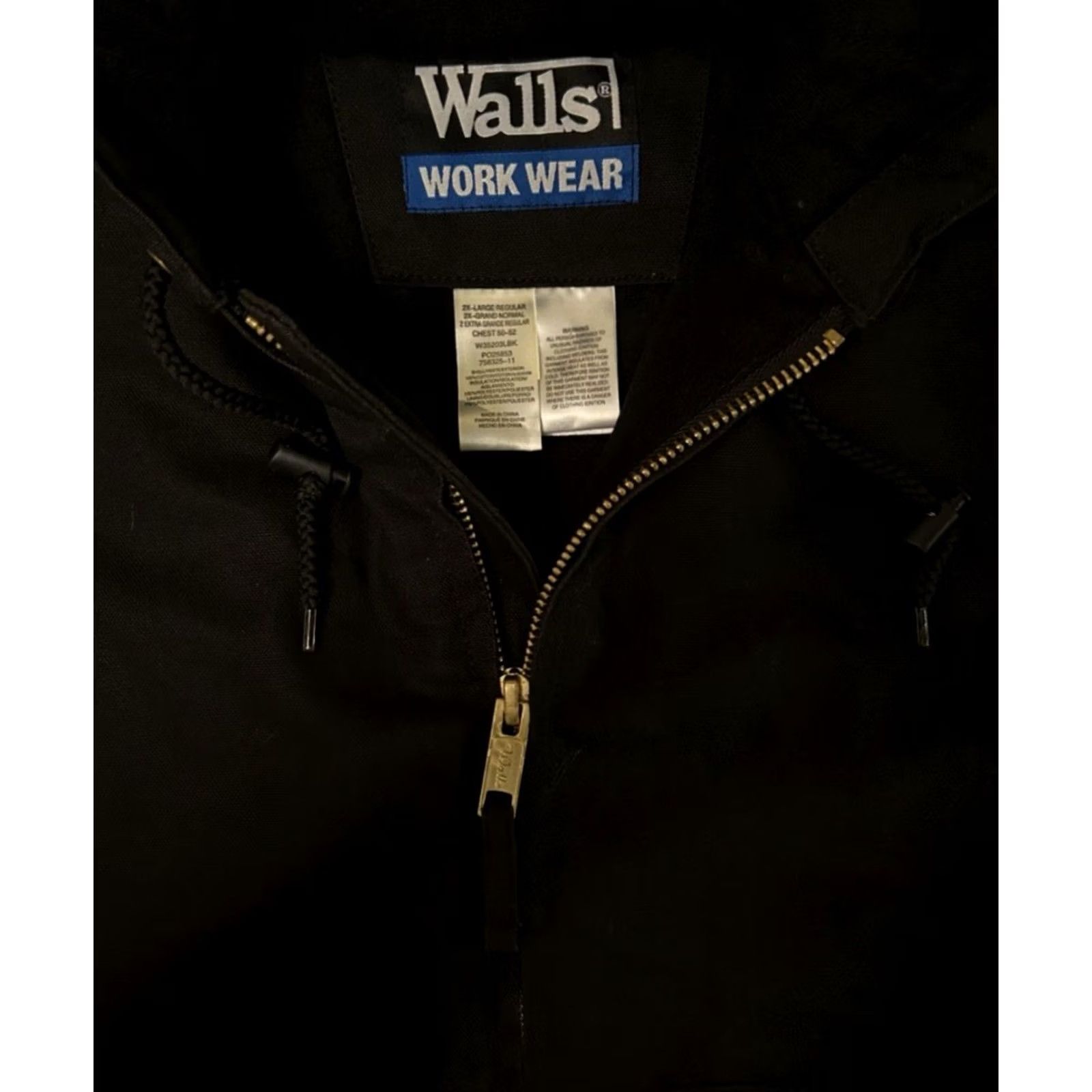 Walls VINTAGE Walls Work Wear Jacket Detroit Hoodie Black Canvas 90s Mens XXL Size US XXL / EU 58 / 5 - 3 Thumbnail