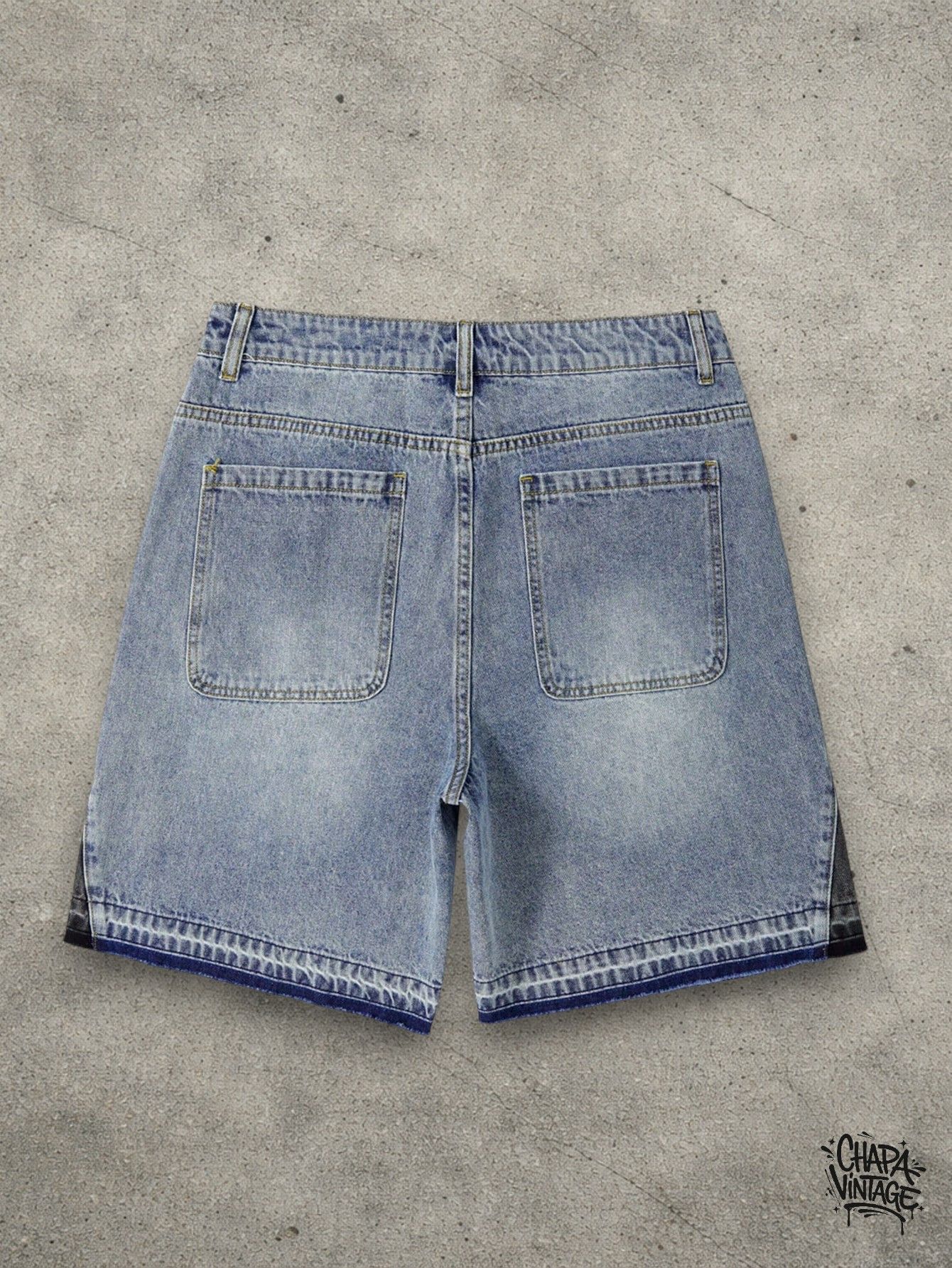 Vintage Patchwork jeans shorts Size US 32 / EU 48 - 2 Thumbnail