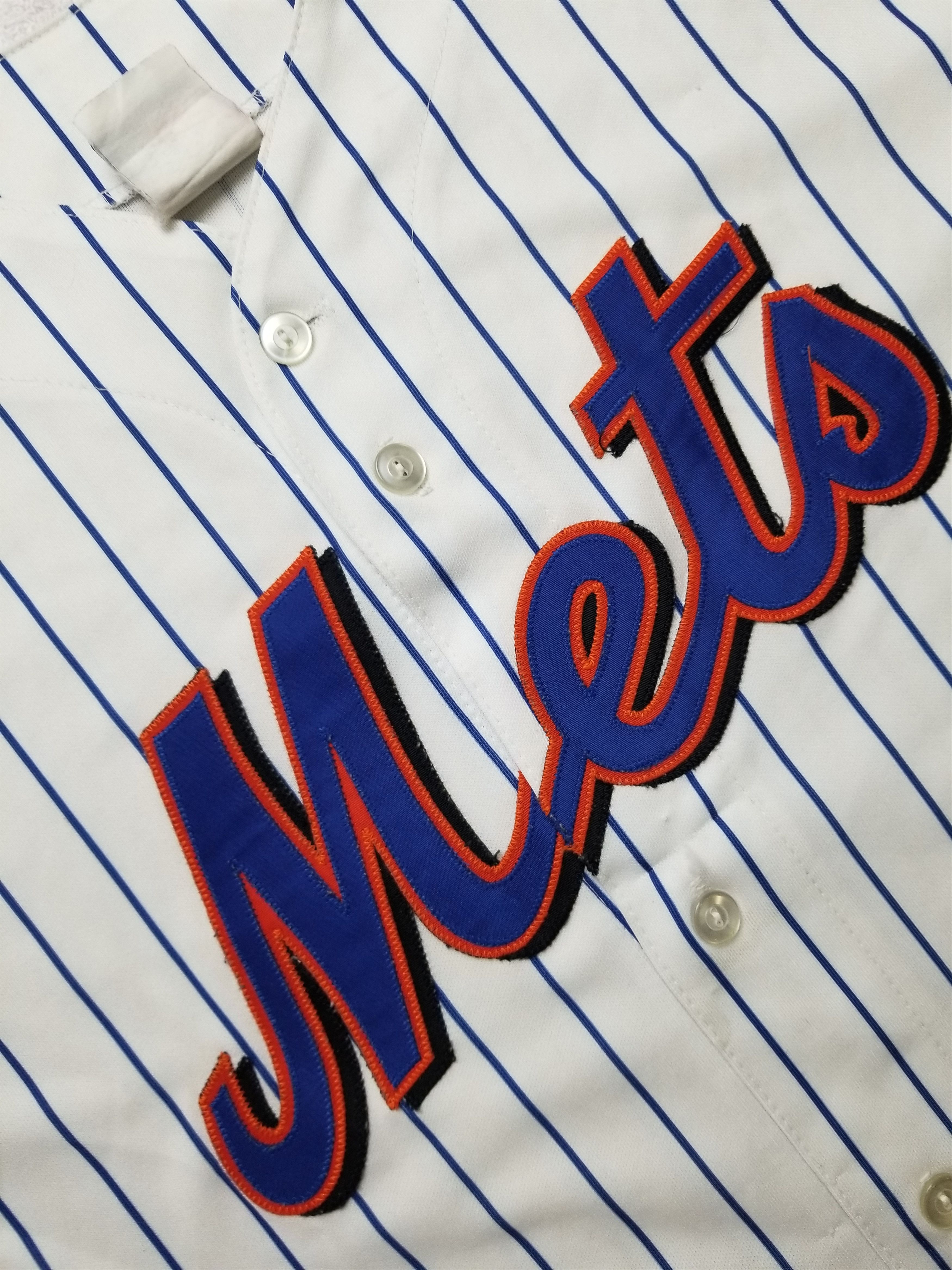 Majestic VTG New York Mets Majestic Pinstripe Stitched Jersey Size US L / EU 52-54 / 3 - 9 Thumbnail