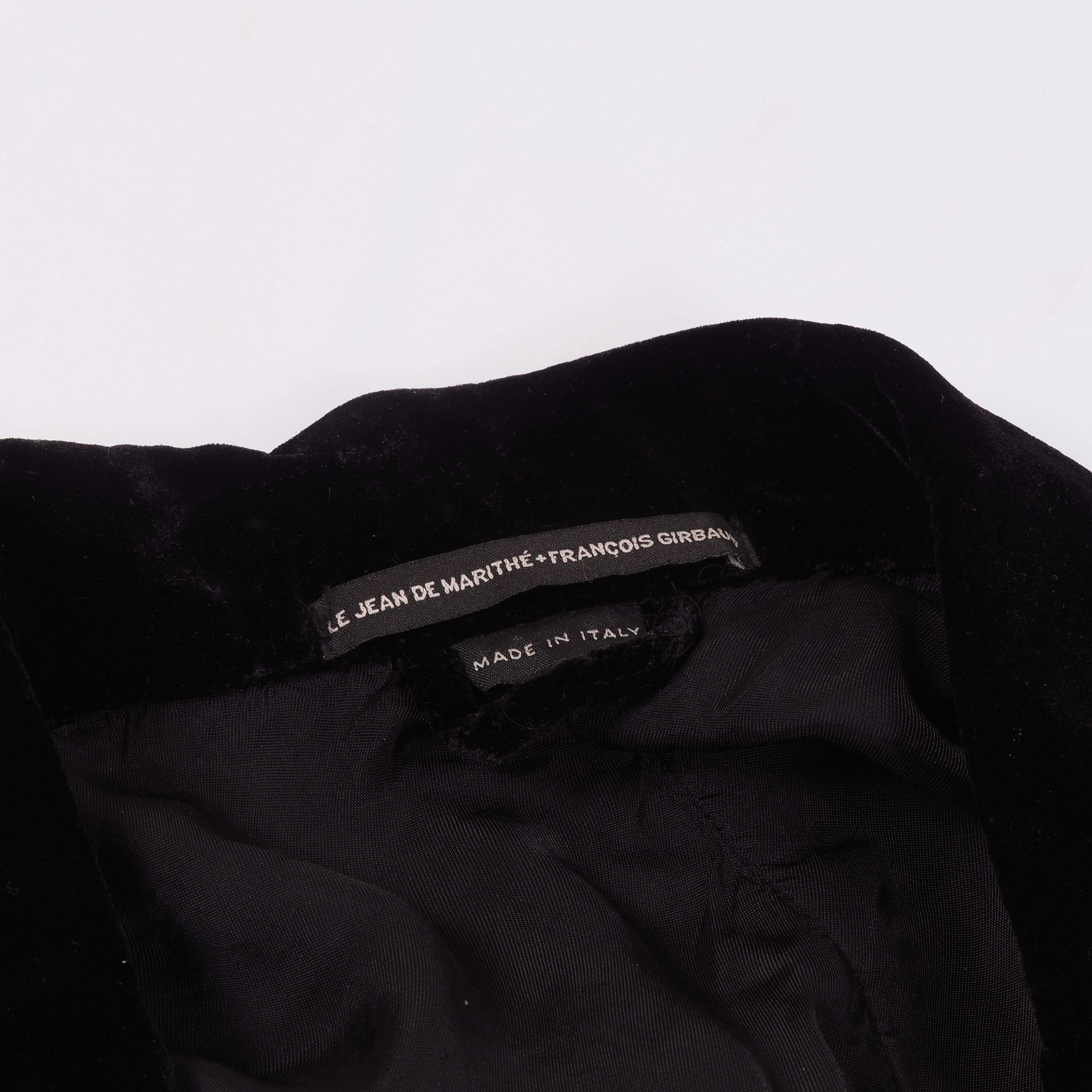 Marithe + Francois Girbaud Marithe Francois Girbaud Vintage Black Velour Blazer Jacket Size M / US 6-8 / IT 42-44 - 5 Thumbnail