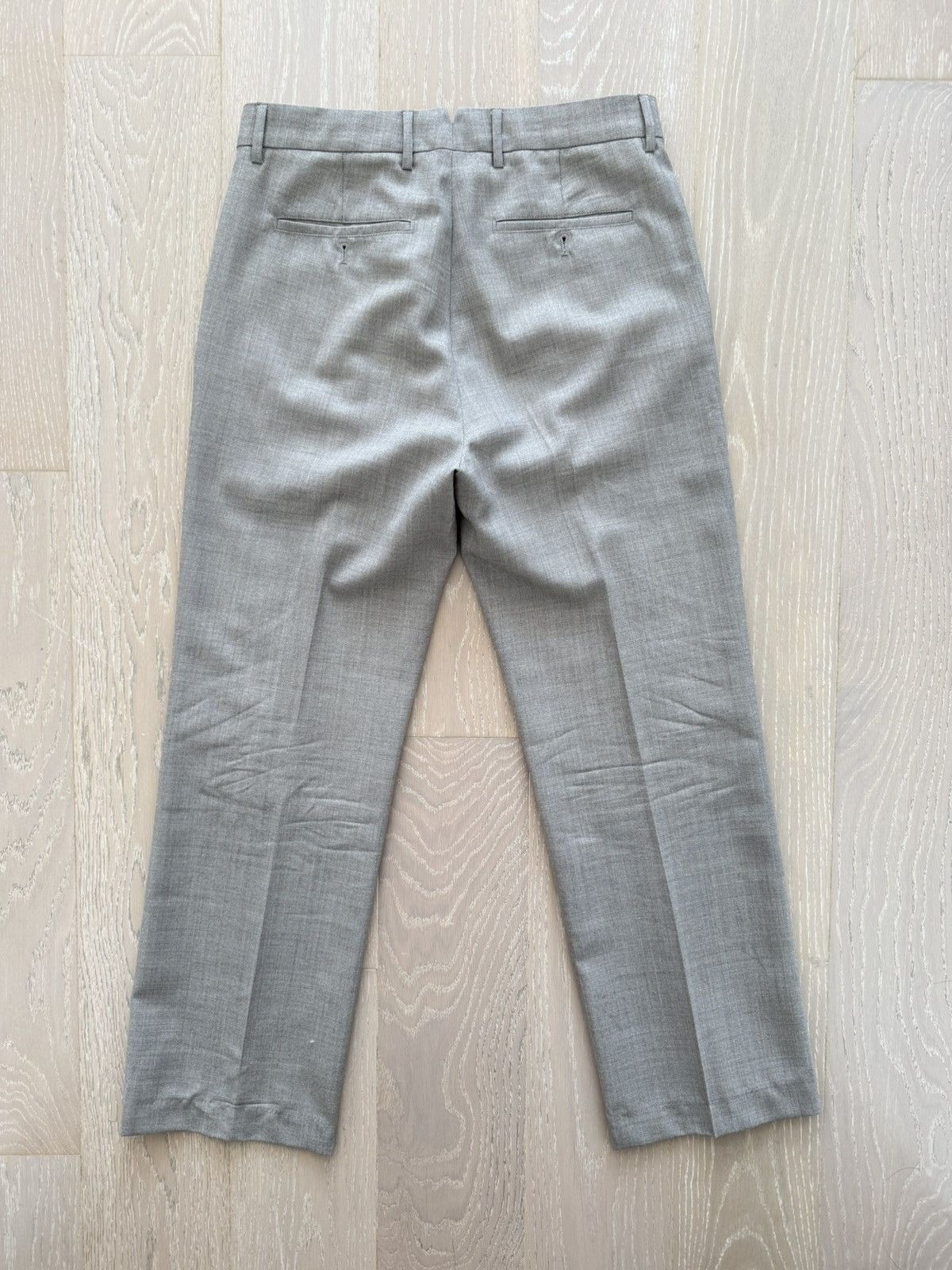 AMI Ami Taupe Wool Straight Trousers Size 48R - 5 Thumbnail