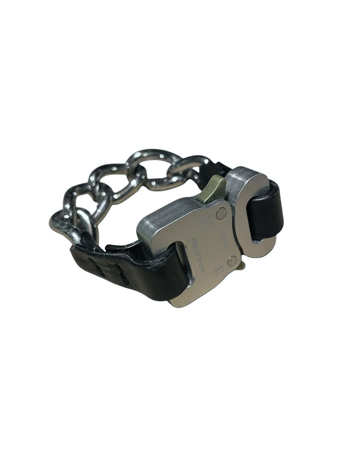 1017 ALYX 9SM 1017 ALYX 9SM Leather and Chain Rollercoaster Bracelet Size ONE SIZE - 1 Thumbnail