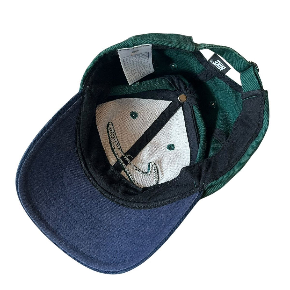 Nike Vintage 90s Nike Swoosh Applique Cap Size ONE SIZE - 2 Thumbnail