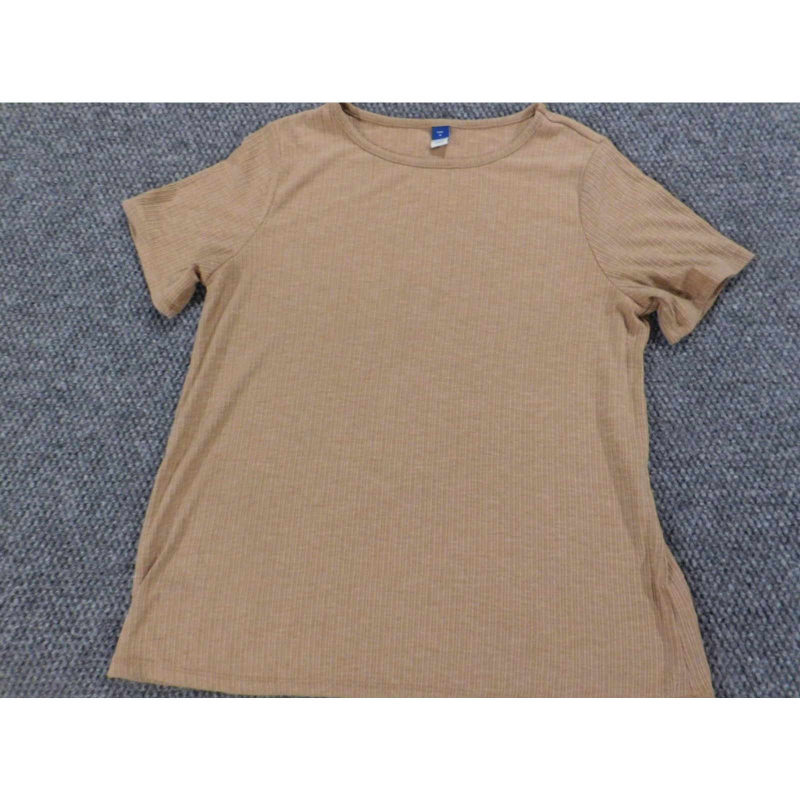 Old Navy Old Navy Blouse Shirt Brown Medium Womens Regular Size M Long Sleeve Round Neck Pullover Casual Stretch Button Modern Basic Size M / US 6-8 / IT 42-44 - 5 Thumbnail