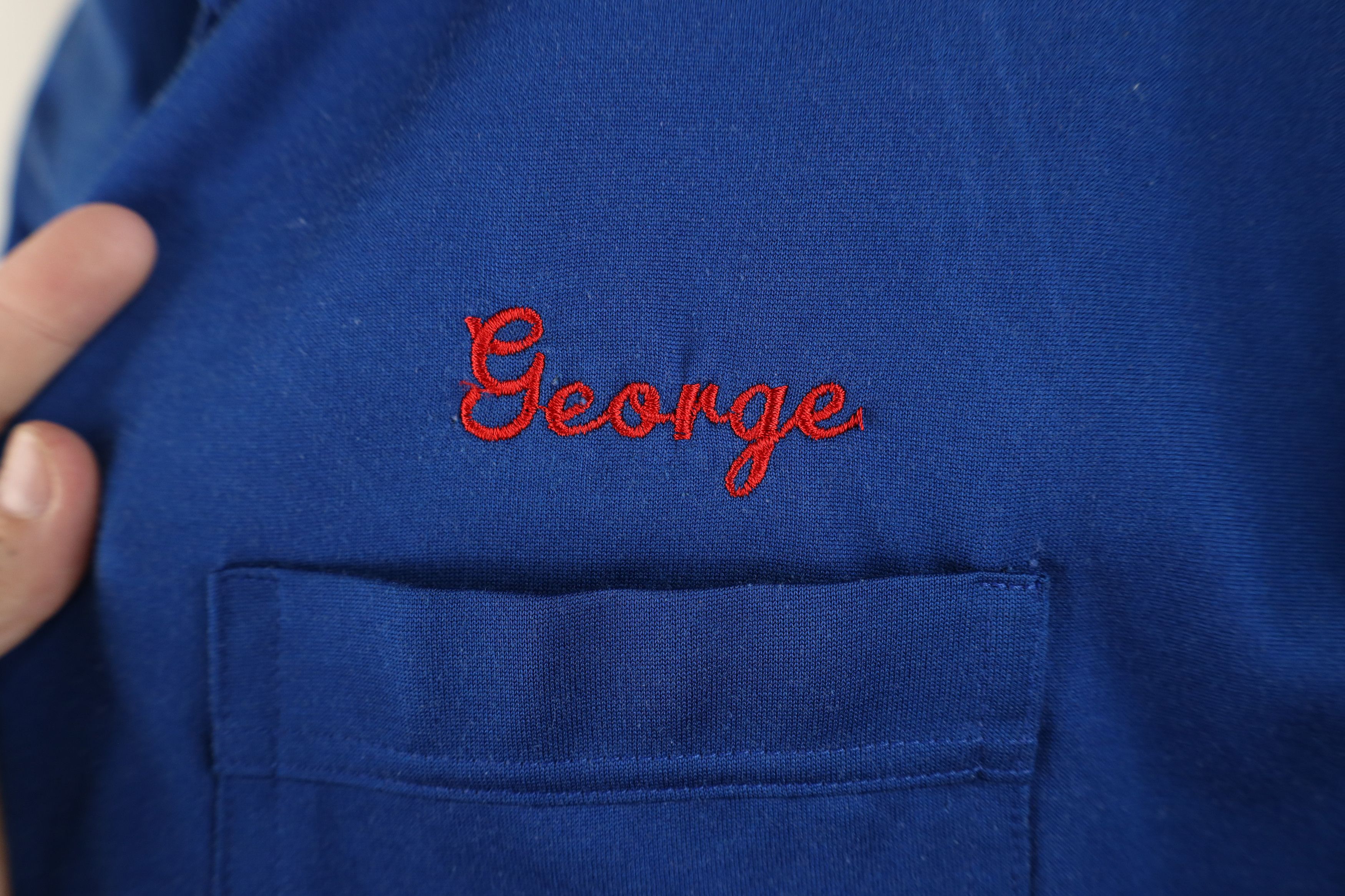 Vintage Vintage 70s 80s St Francis Bowling Collared Polo Shirt Blue Size US XXL / EU 58 / 5 - 5 Thumbnail