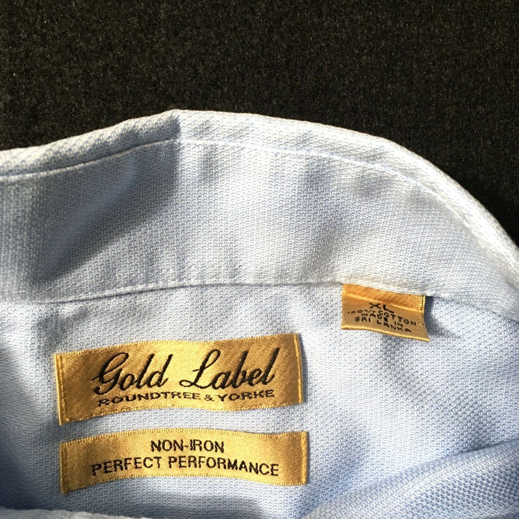 Roundtree & Yorke Roundtree & Yorke Gold Label Button-Down Shirt XL Blue Long Sleeve Size US XL / EU 56 / 4 - 2 Thumbnail