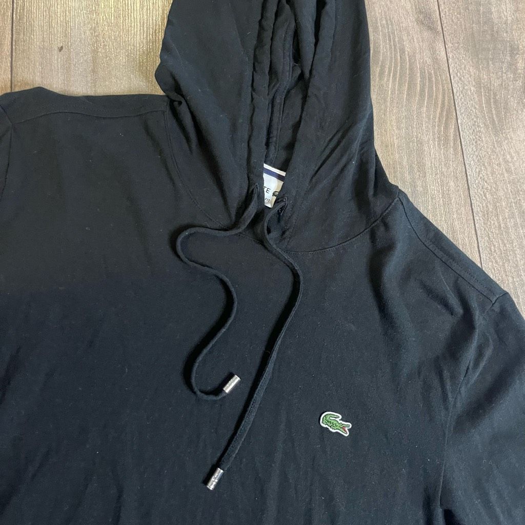 Lacoste Lacoste Black Casual Pullover Hoodie Men Medium Size US M / EU 48-50 / 2 - 2 Thumbnail
