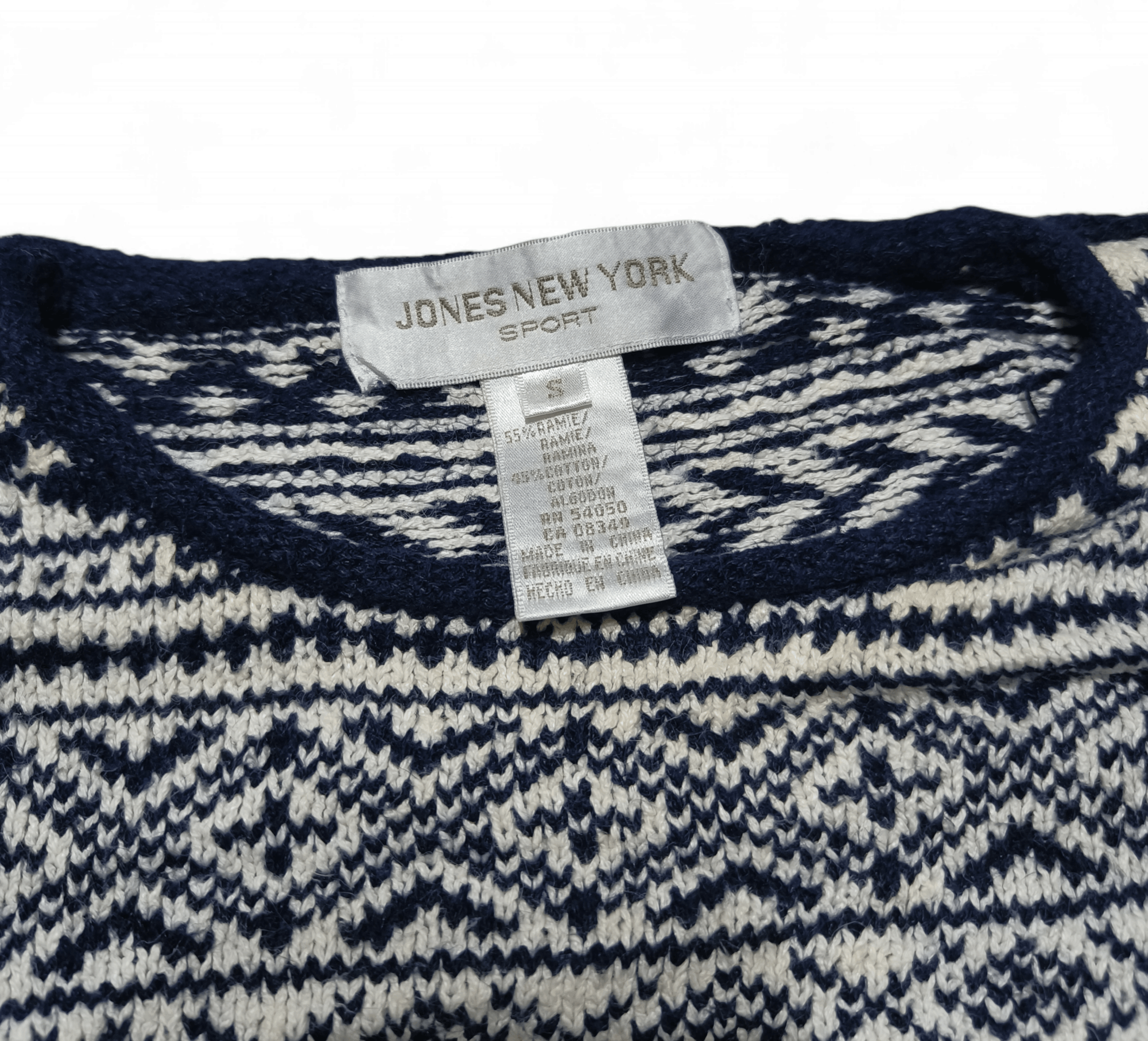 Jones New York Vintage 90s JONES NEWYORK Women's Aztec Motifs Knit Sweater Size S / US 4 / IT 40 - 7 Thumbnail