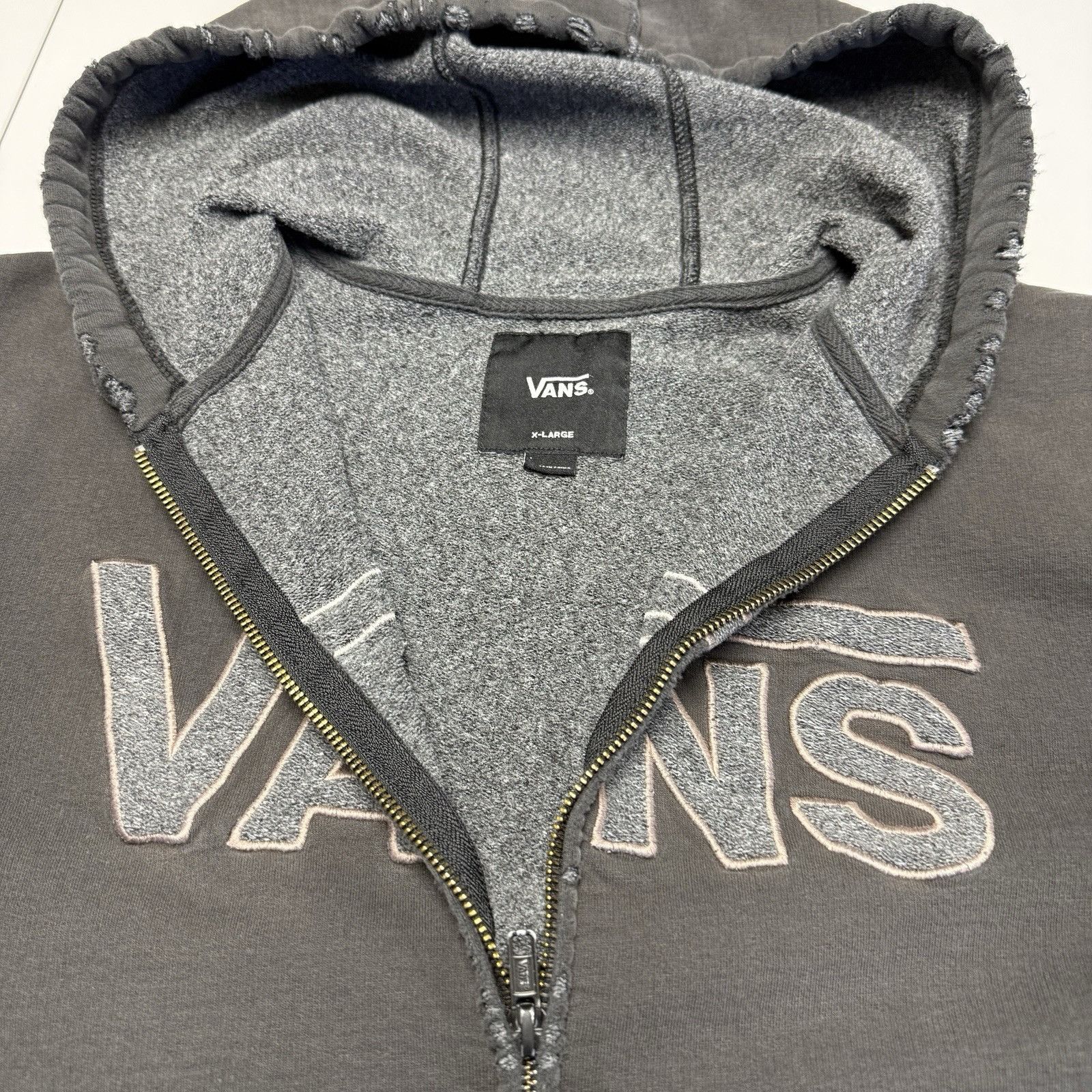 Vans Vintage Vans Skate Hoodie Sweatshirt Mens XL Faded Black Gra Size US XL / EU 56 / 4 - 15 Thumbnail